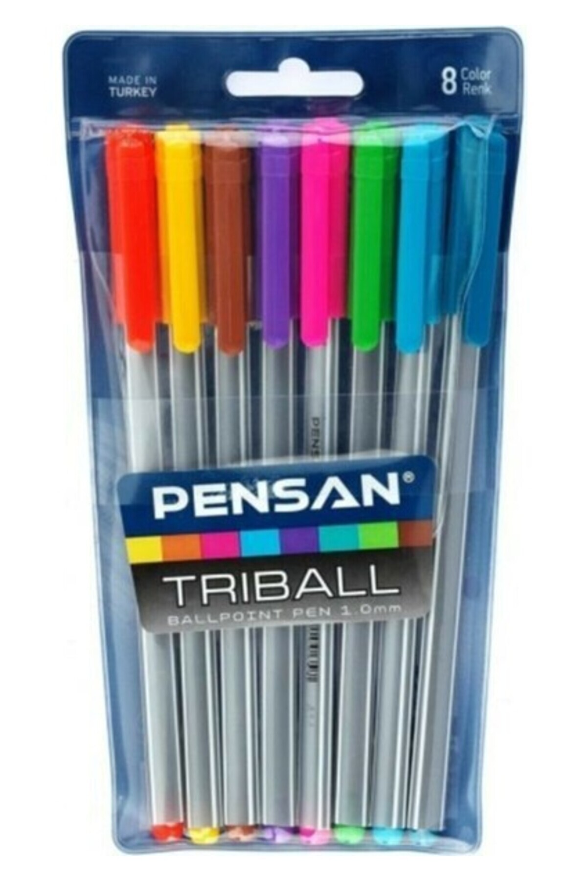 Pensan Triball Renkli 8 Li Vakumlu Tükenmez Kalem Seti