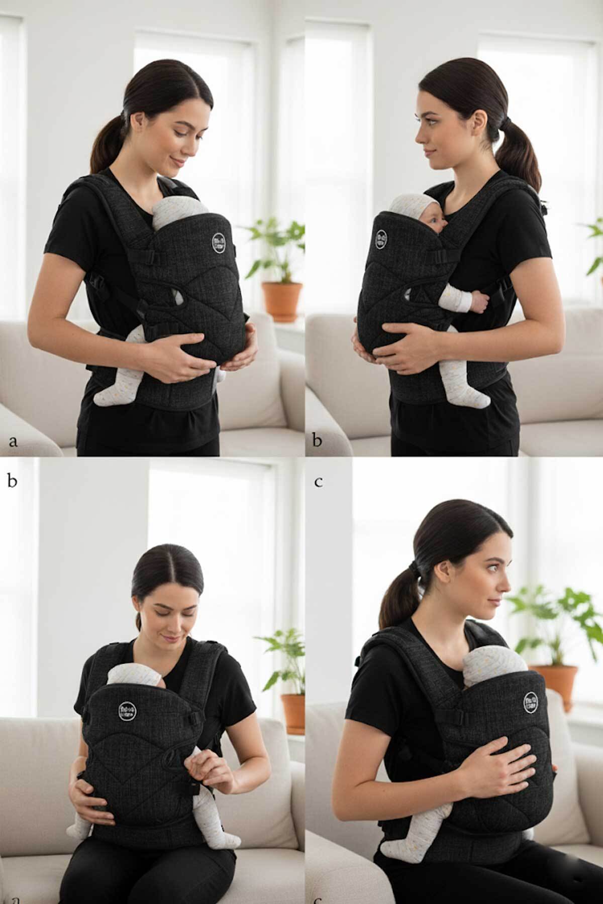 RevuBaby Relax Bel Destekli Bebek Kangurusu Çift Yönlü Kanguru - Ana Kucağı fotoğrafı 2 (önizleme)