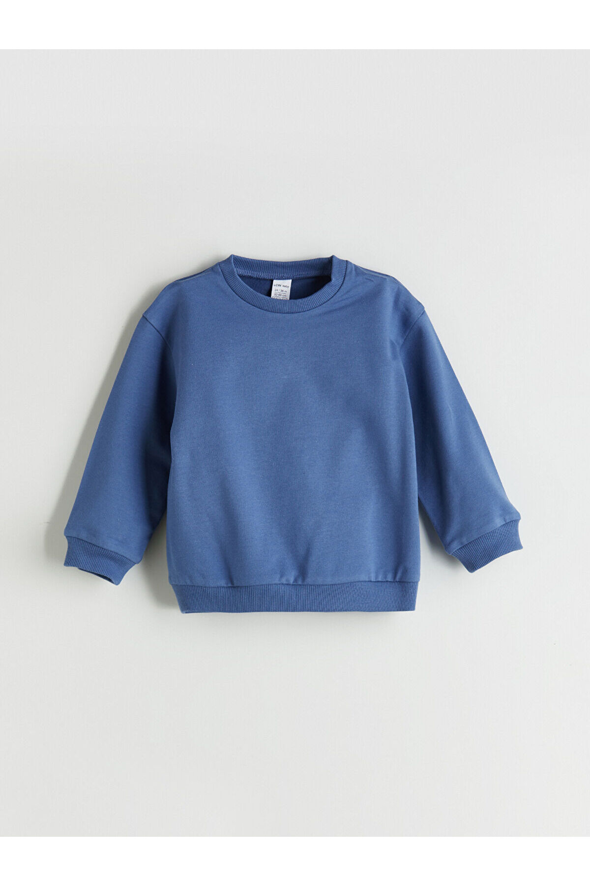 LC Waikiki Bisiklet Yaka Basic Erkek Bebek Sweatshirt fotoğrafı 2 (önizleme)