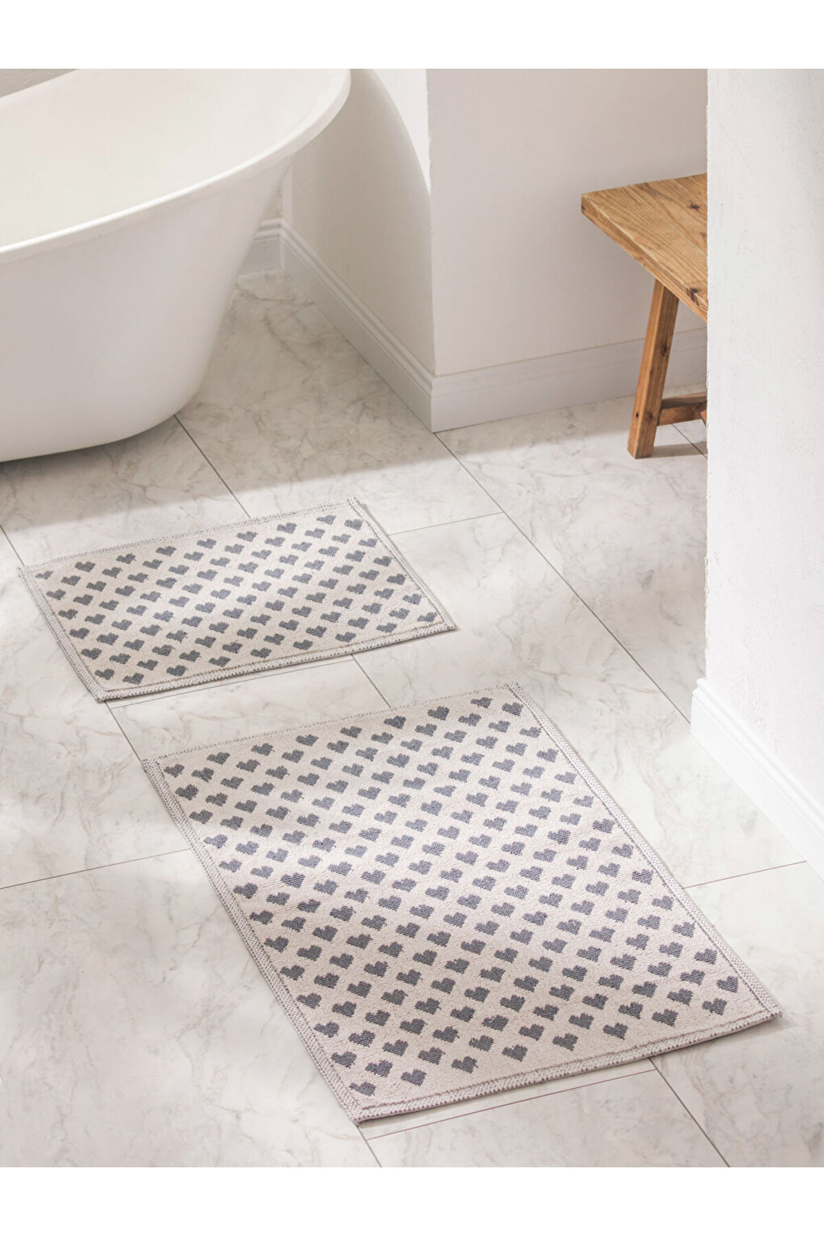 LC Waikiki-Sparkling Selections from Shining Store |   Patterned Bath Mat Set of 2 1