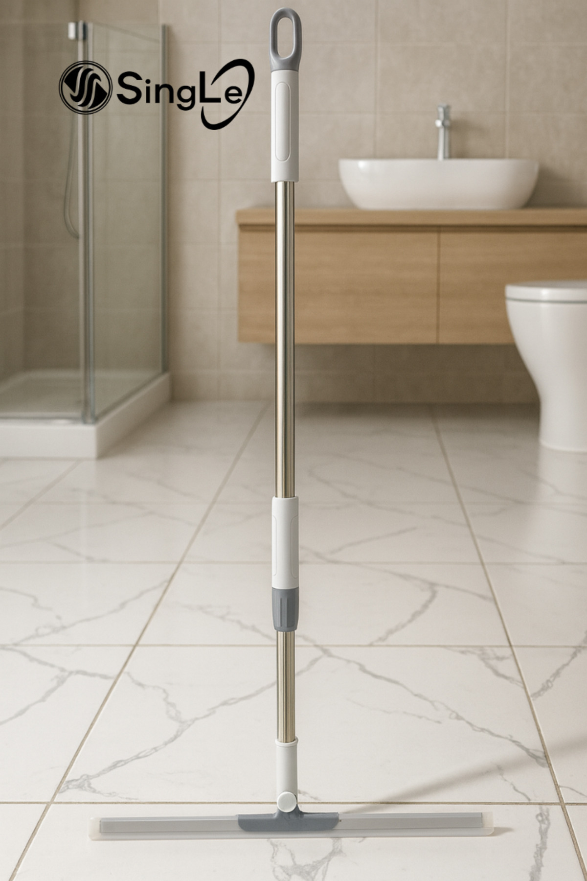 Single-Mega Boy Professional All-Purpose Wiper Squeegee Mop with Telescopic Extendable Handle 1