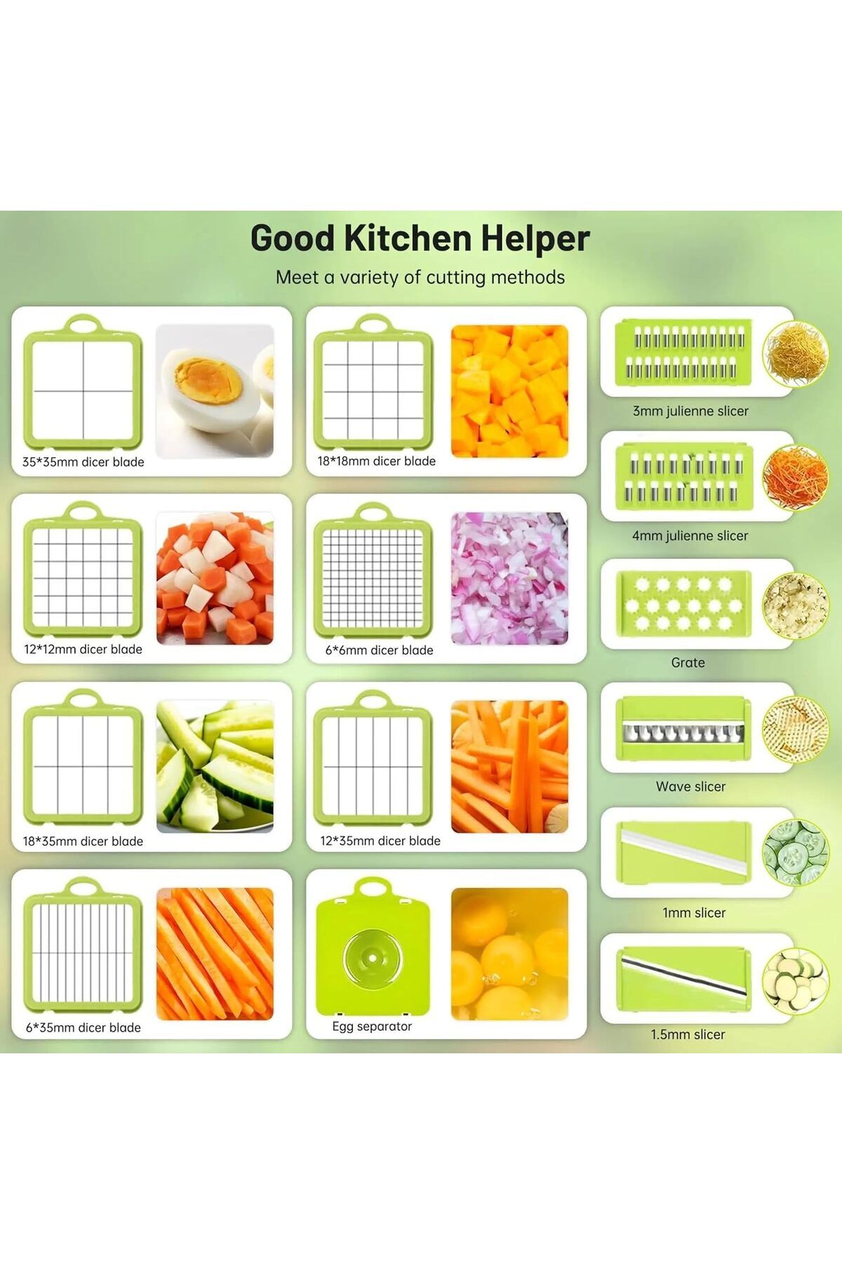 Generic-22 in 1 Vegetable Chopper, Slicer with Container 7