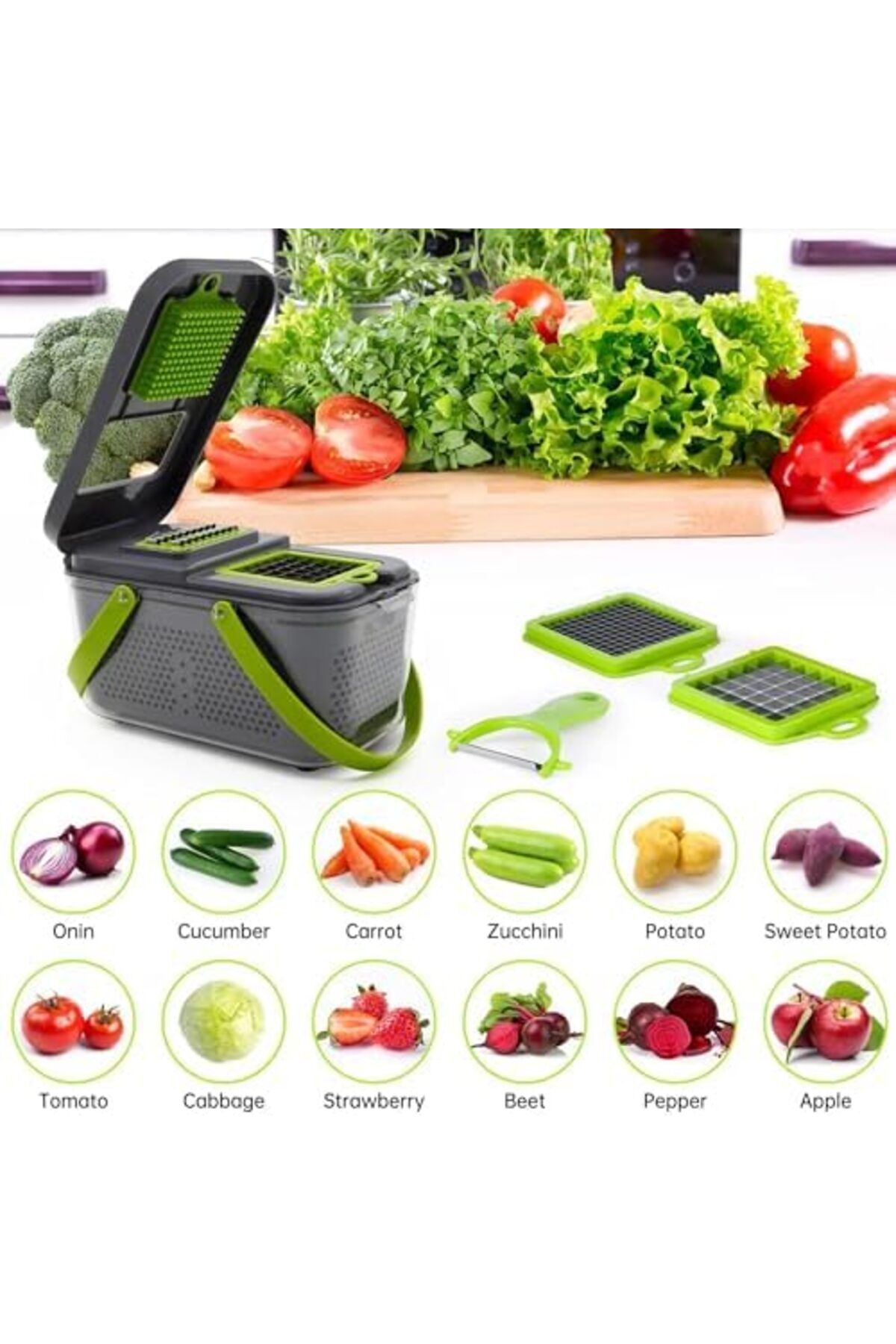 Generic-22 in 1 Vegetable Chopper, Slicer with Container 6