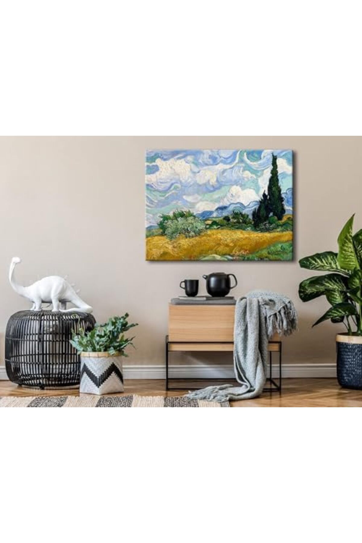 Today Idea-Wheat Field with Cypress by Van Gogh | Famous Two-Dimensional Canvas Replica | Modern Lan 3