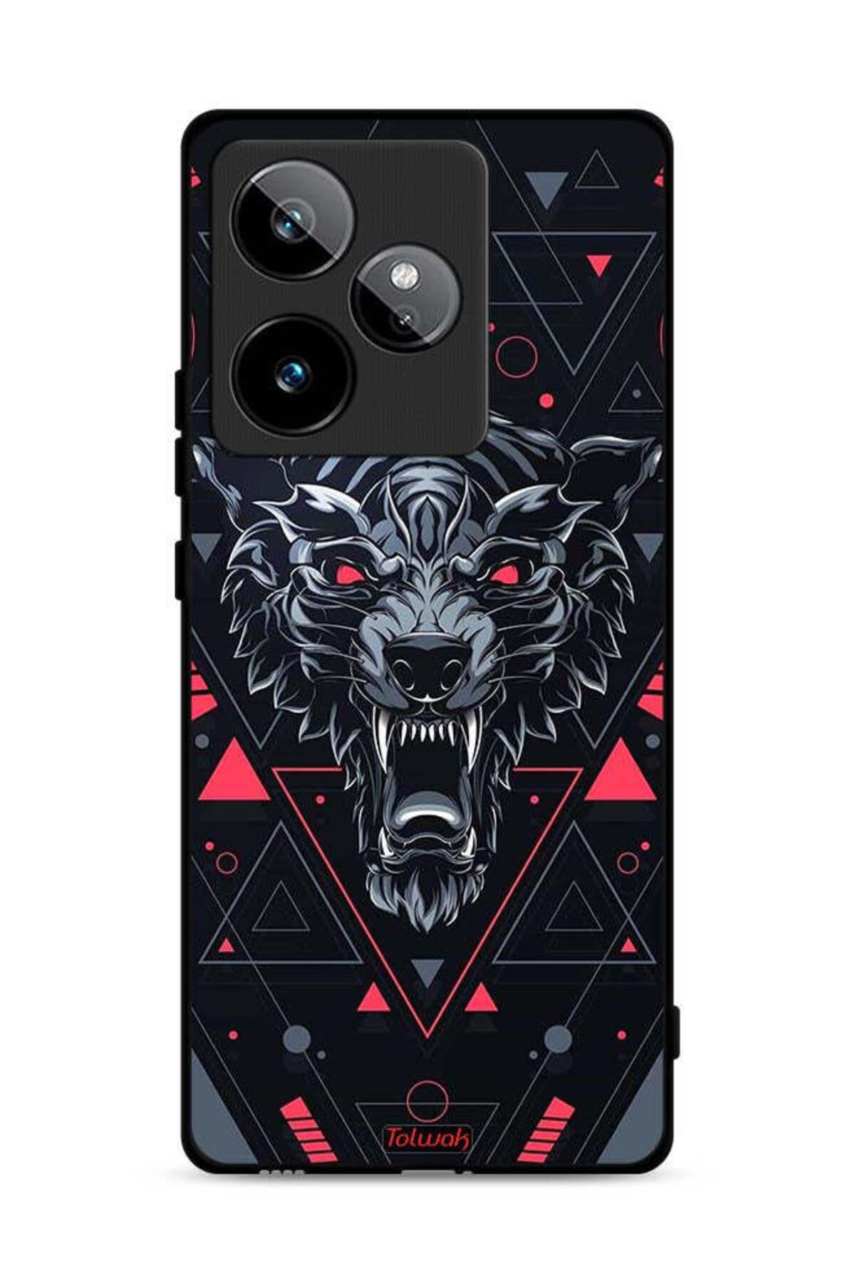 Tolwak-Realme GT 7T 5G Protective Case Cover Scrolling Wolf 1