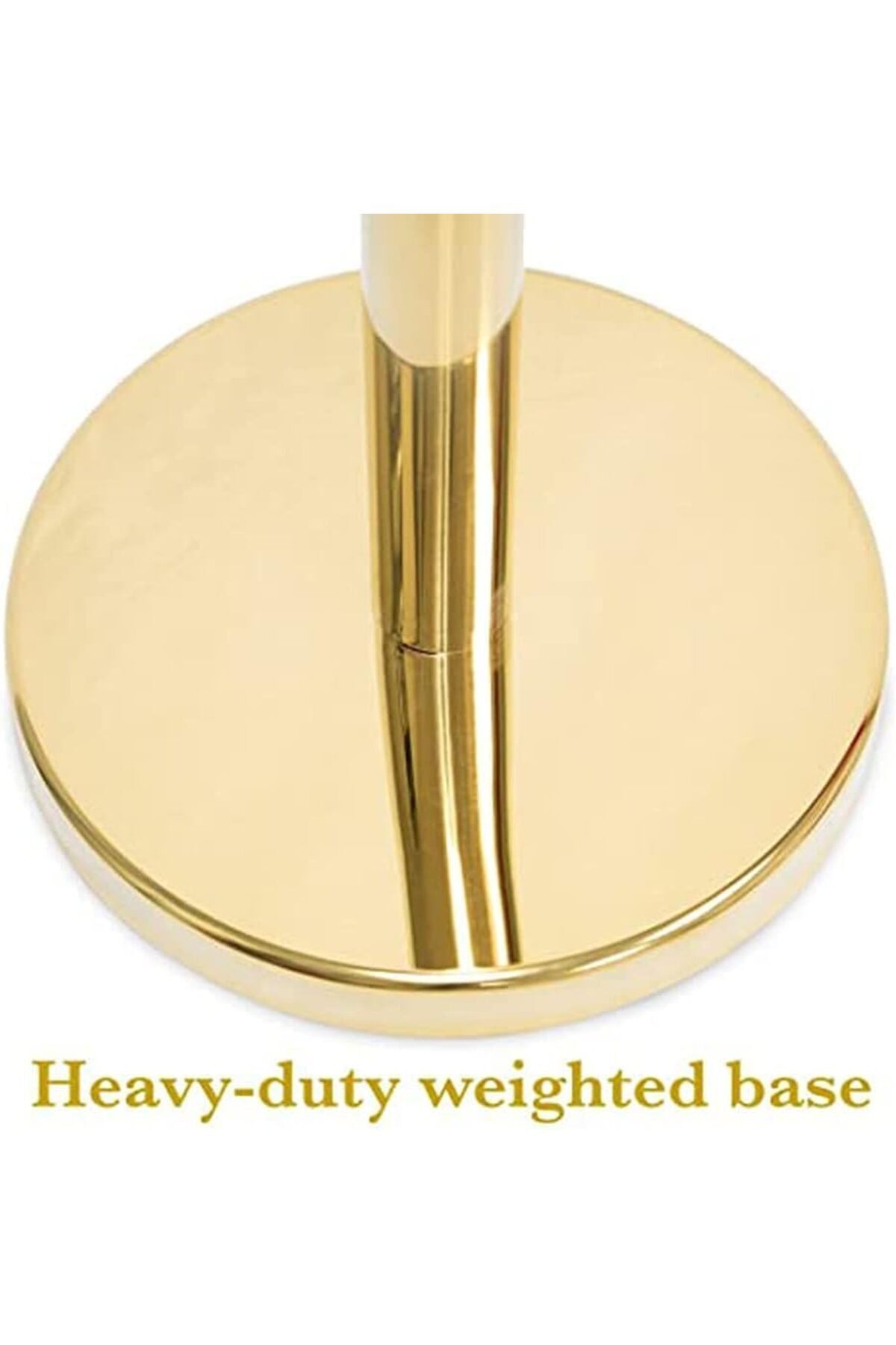 Generic-Crowd Control Stanchions with Red Velvet Rope, Gold-Plated Posts, Round Base, Set of 2 7