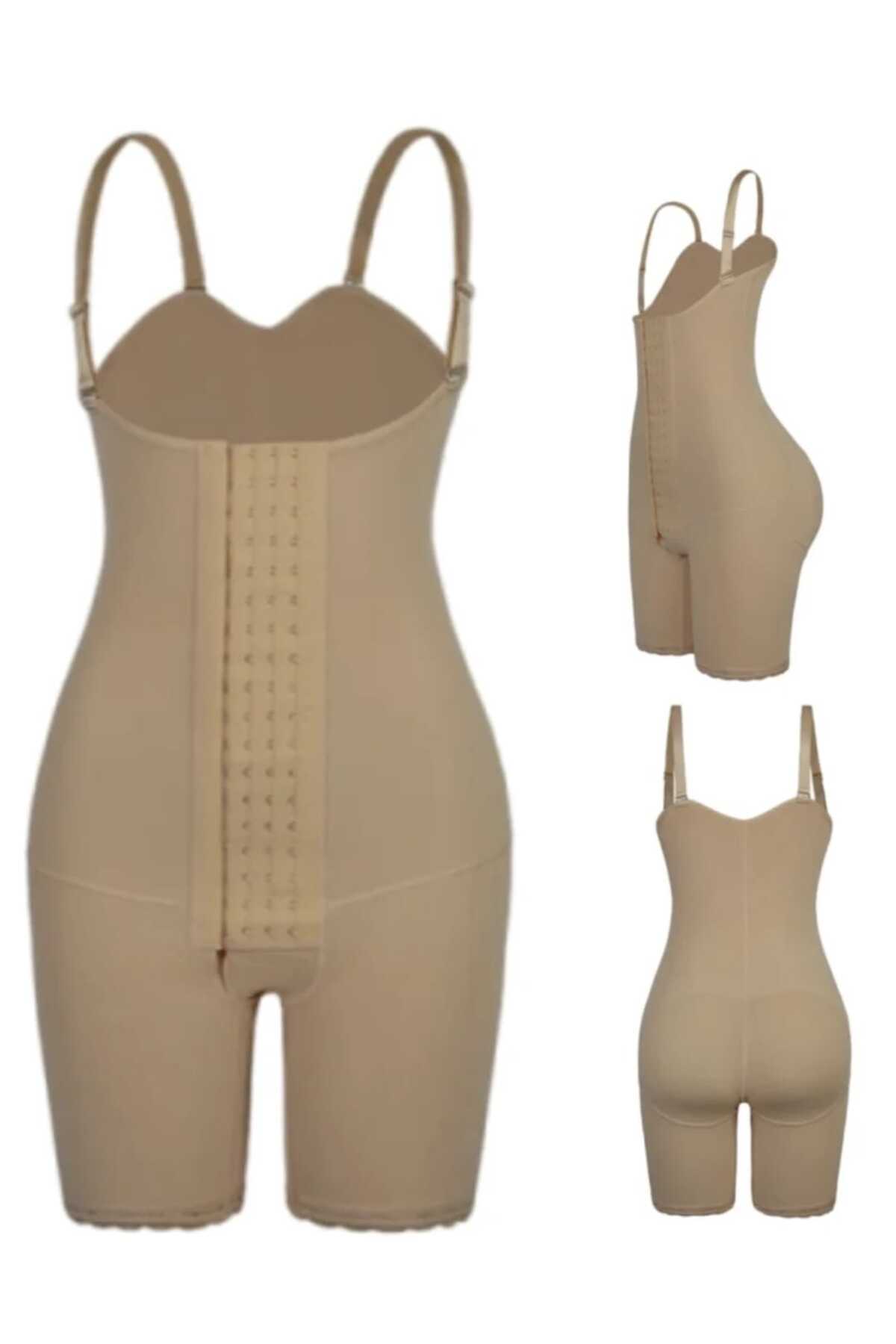 Fstyle-Body sculpting compression garment with 3 front clips for control and compression after childbirth and other occasions 1