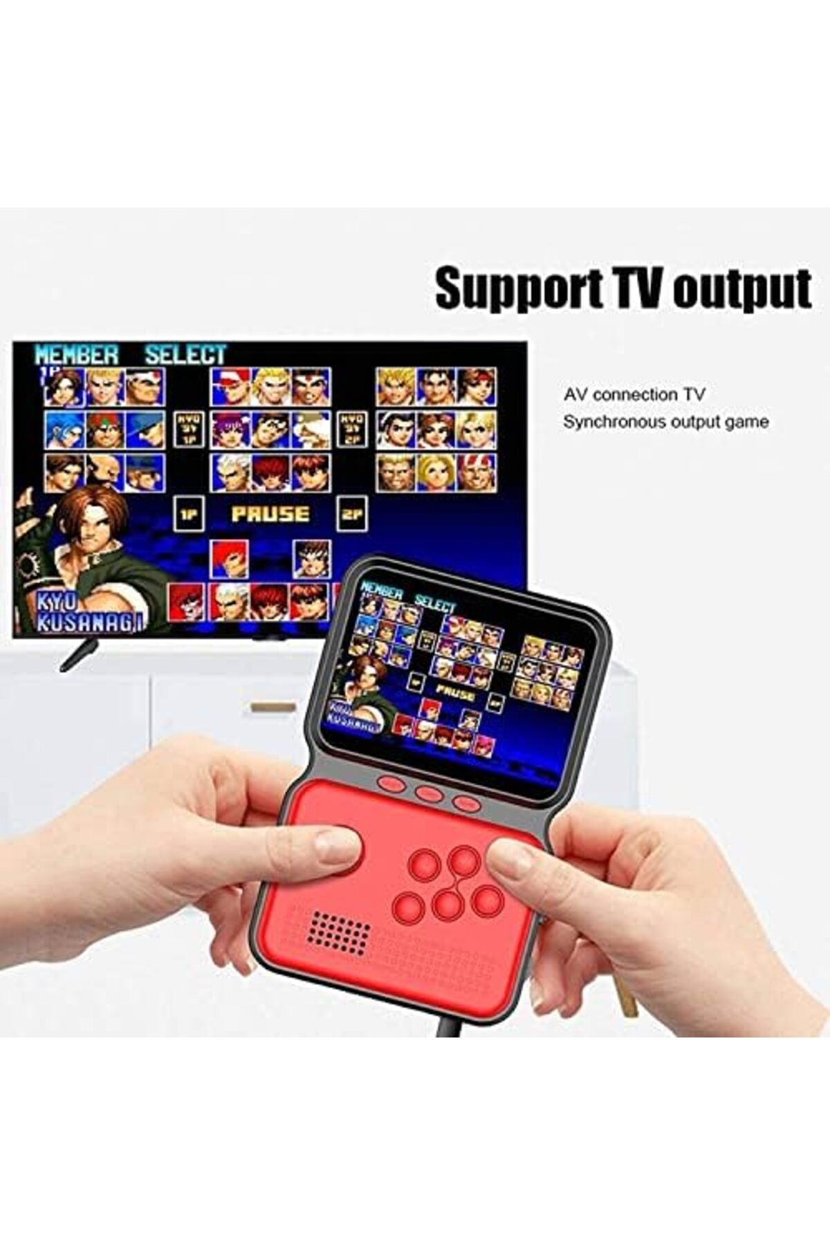 Generic-M3 Handheld Gaming Console 900 in 1 Classic Retro Portable Pocket Video Game Console, Red 8