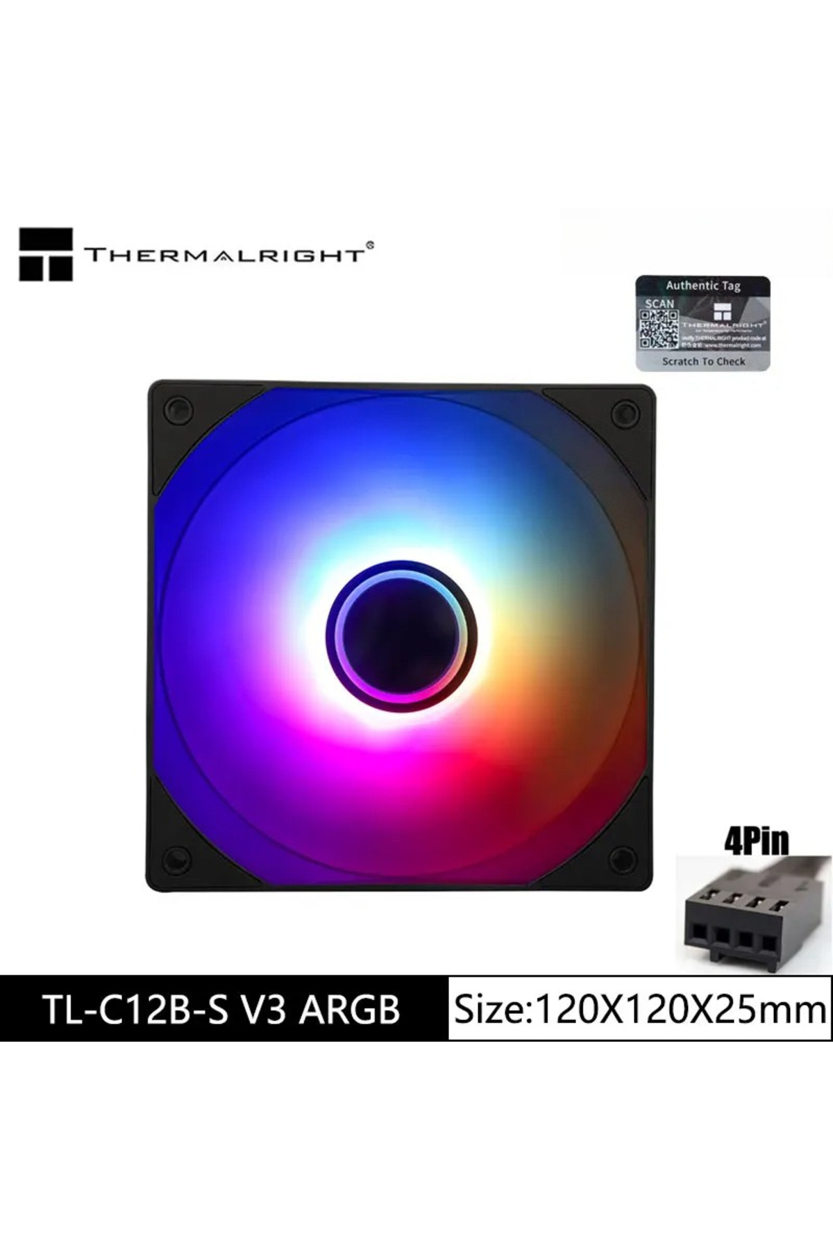 Choice1-RGB Other TL-C12B-S V3 ARGB Thermalright TL-C12RB-S V2 مروحة هيكل 12 سم ARGB 4pin PWM مروحة عكسية مع 1