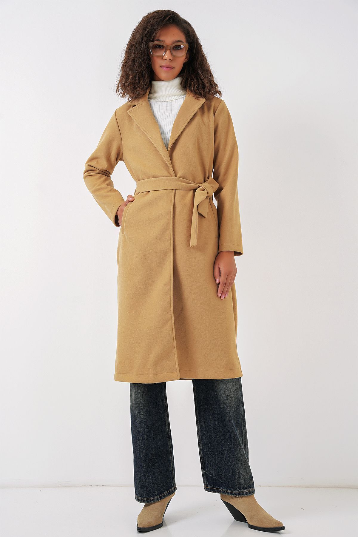 Hiccup-Bdart Double Button Closure Lining Jacket 2