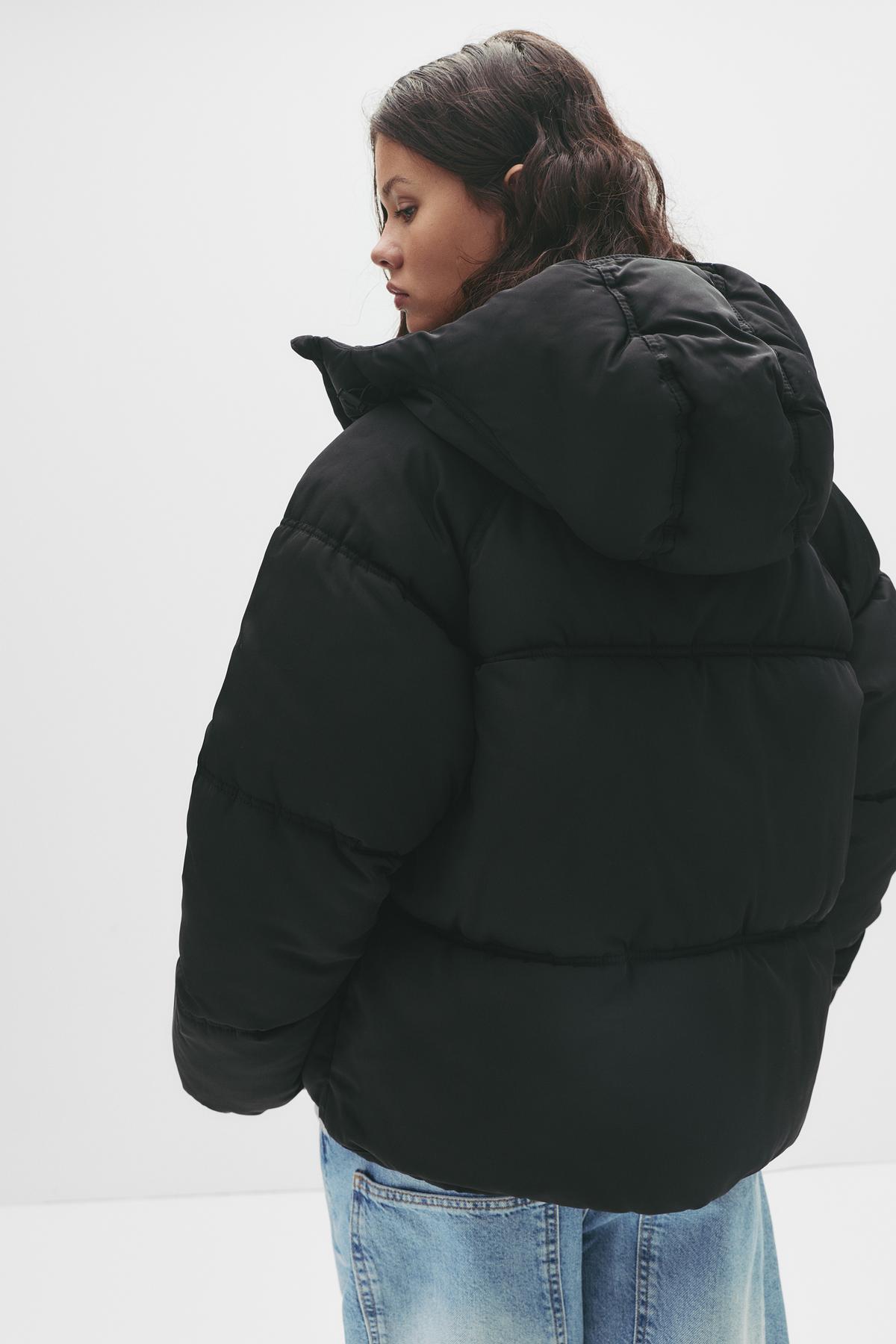 Pull & Bear  Kapüşonlu şişme ceket - Görsel 5