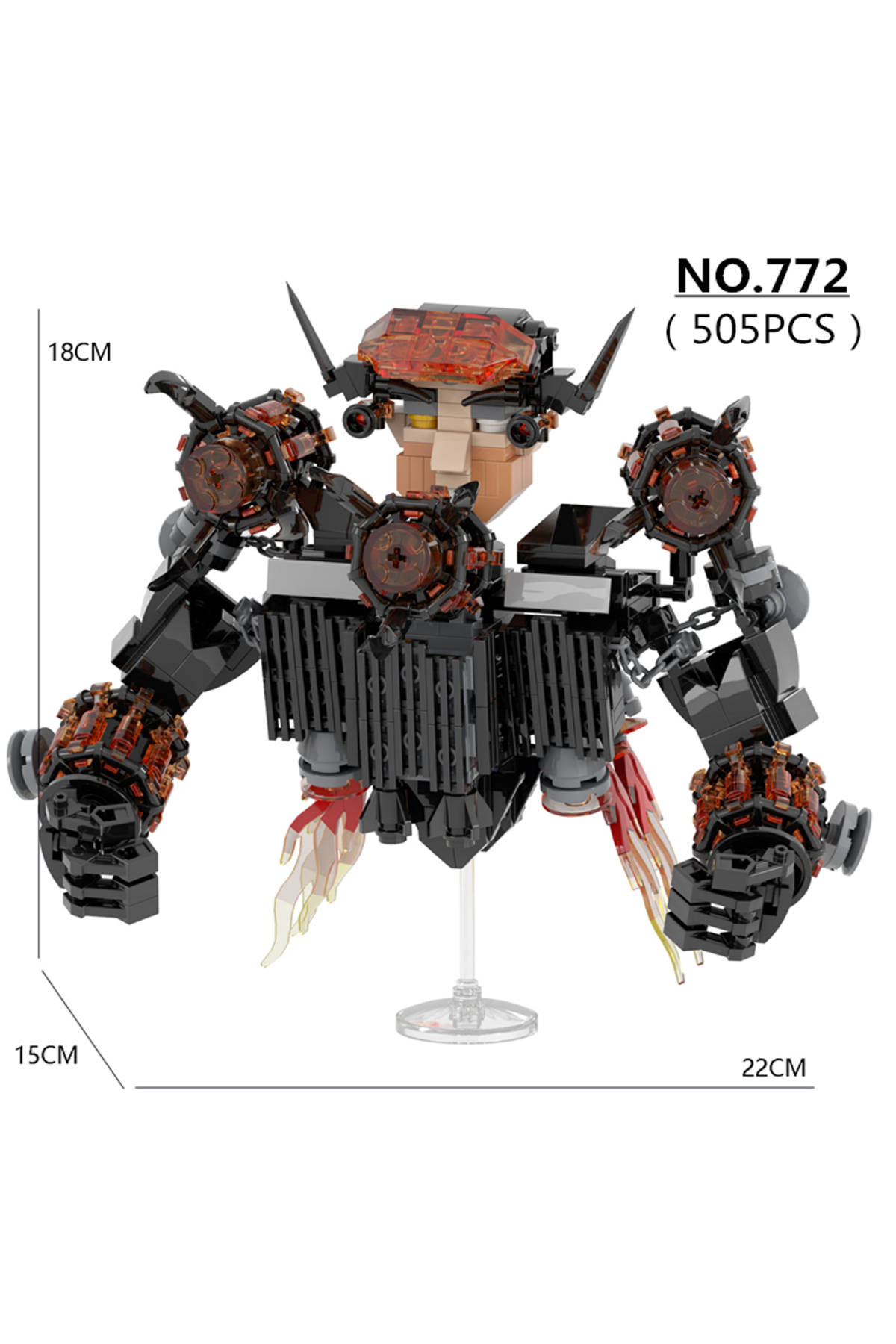 شمارهٔ ۷۷۲، ۵۰۵ قطعه در هر مجموعه، مجموعهٔ بلوک‌های ساختمانی بازی ترسناک اسکبی‌دی توالت، سری به‌روزشدهٔ جی‌من رهبر MOC