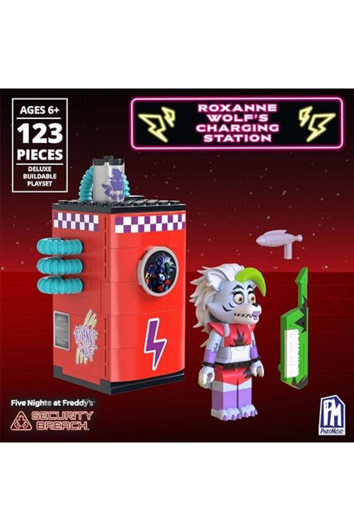 فیگور قابل ساخت راکسان ولف Phatmojo FNAF مدل CS1305 – پنج شب در خانهٔ فردی، مناسب برای سنین ۶ سال به بالا