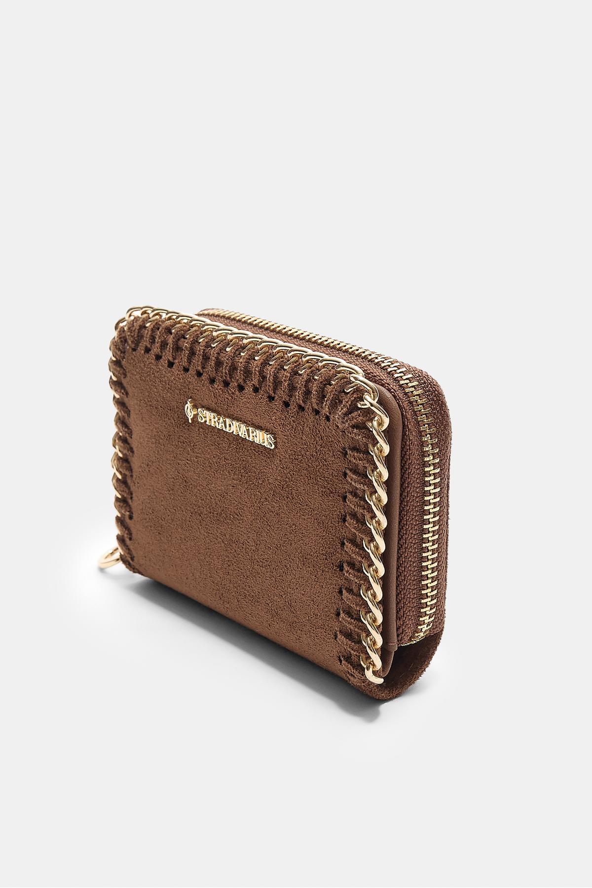 Stradivarius  Zincir Detaylı Fermuarlı Cüzdan - Görsel 2