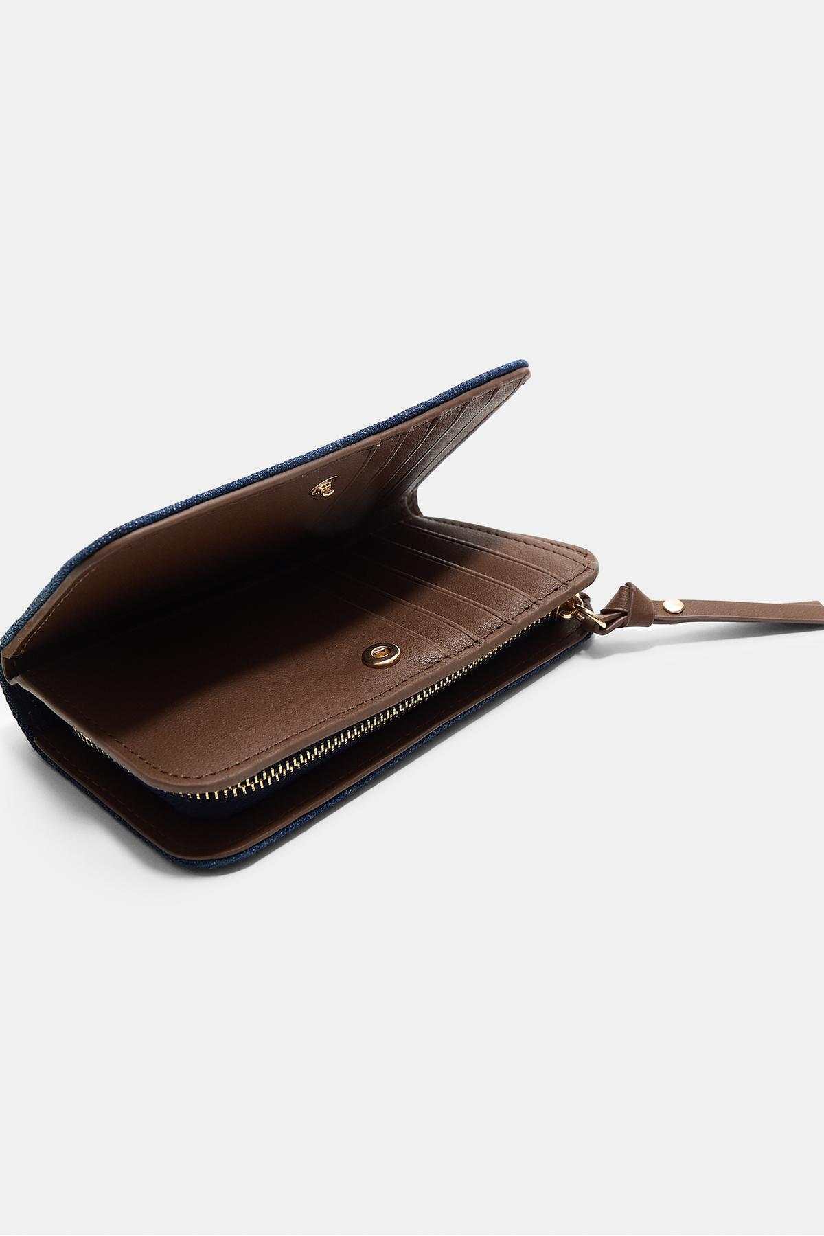 Stradivarius  Kot fermuarlı cüzdan - Görsel 3