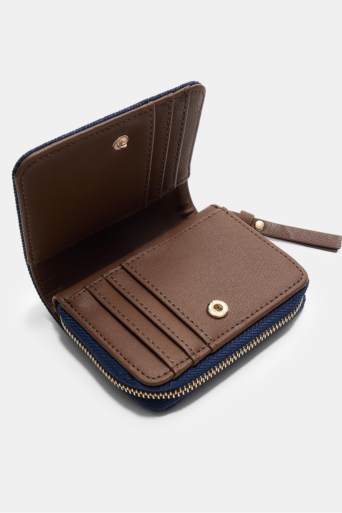 Stradivarius  Denim Fermuarlı Cüzdan - Görsel 3