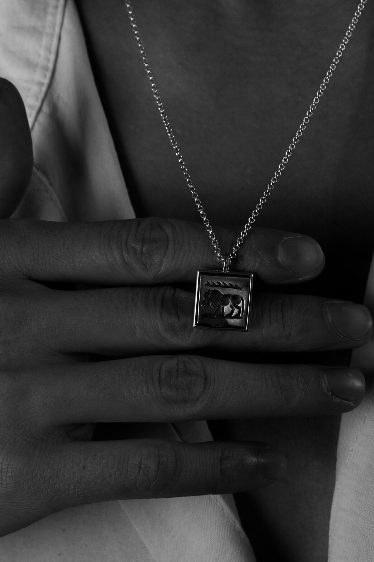 Ricco Jewellery 925 Ayar Gümüş Aslan Dodge Kolye