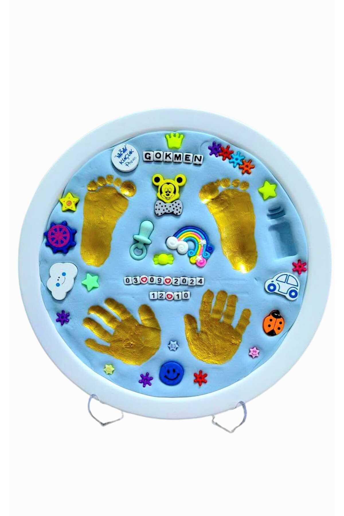 teknotrust Renkli Bebek El ve Ayak İzi Hatıra Seti, Sevimli ve Anlamlı Hatıra Koleksiyonu fotoğrafı 3 (önizleme)