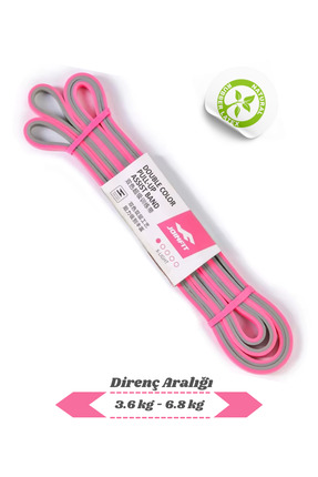 JOINFIT Direnç Lastiği ve Egzersiz Bandı Pembe-Gri XX-Light- %100 Doğal Kauçuk