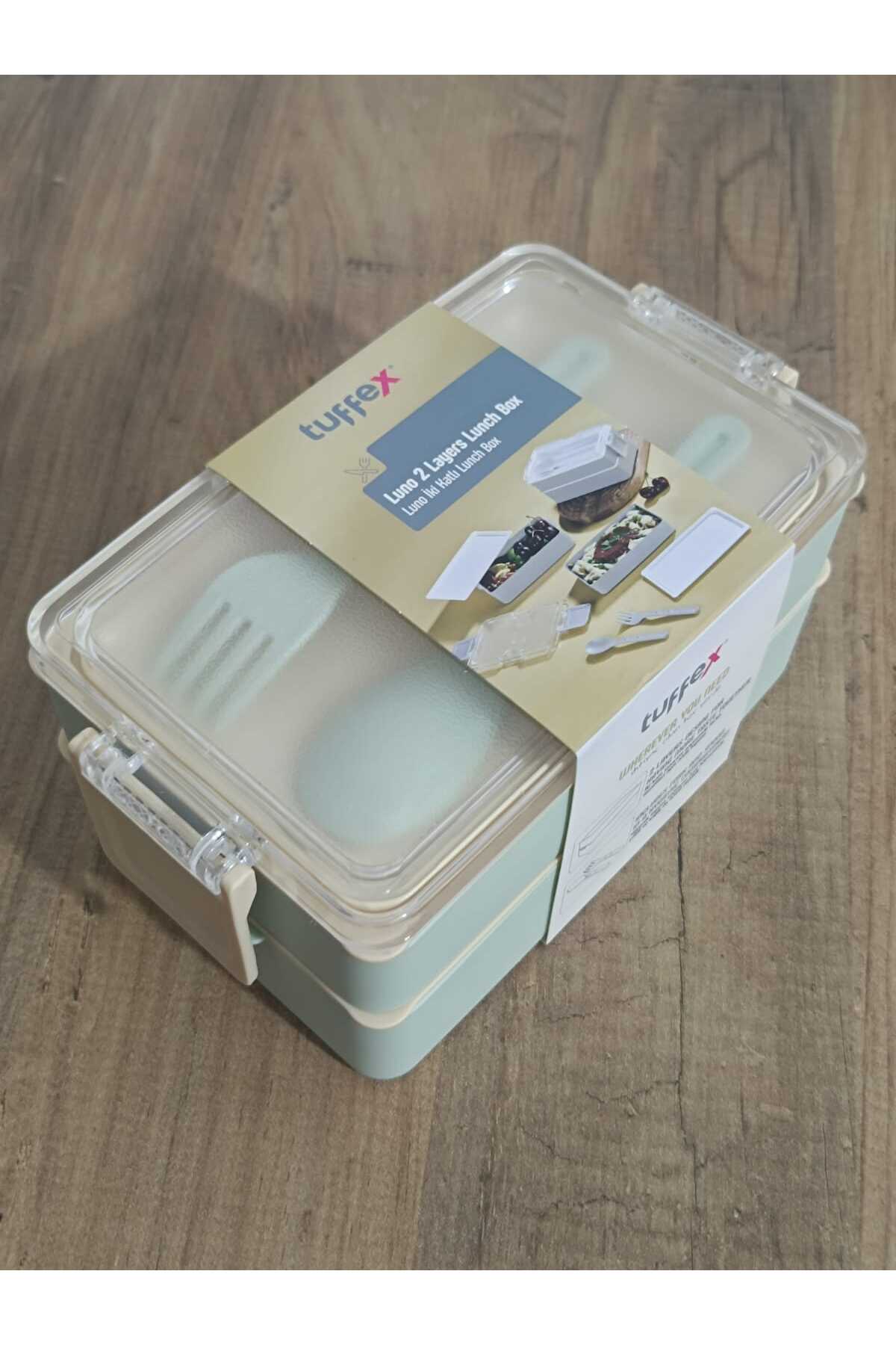 Tuffex Luno Kaliteli 600ML Lunch Box Yeni Koleksiyon 2 Katlı Yemek