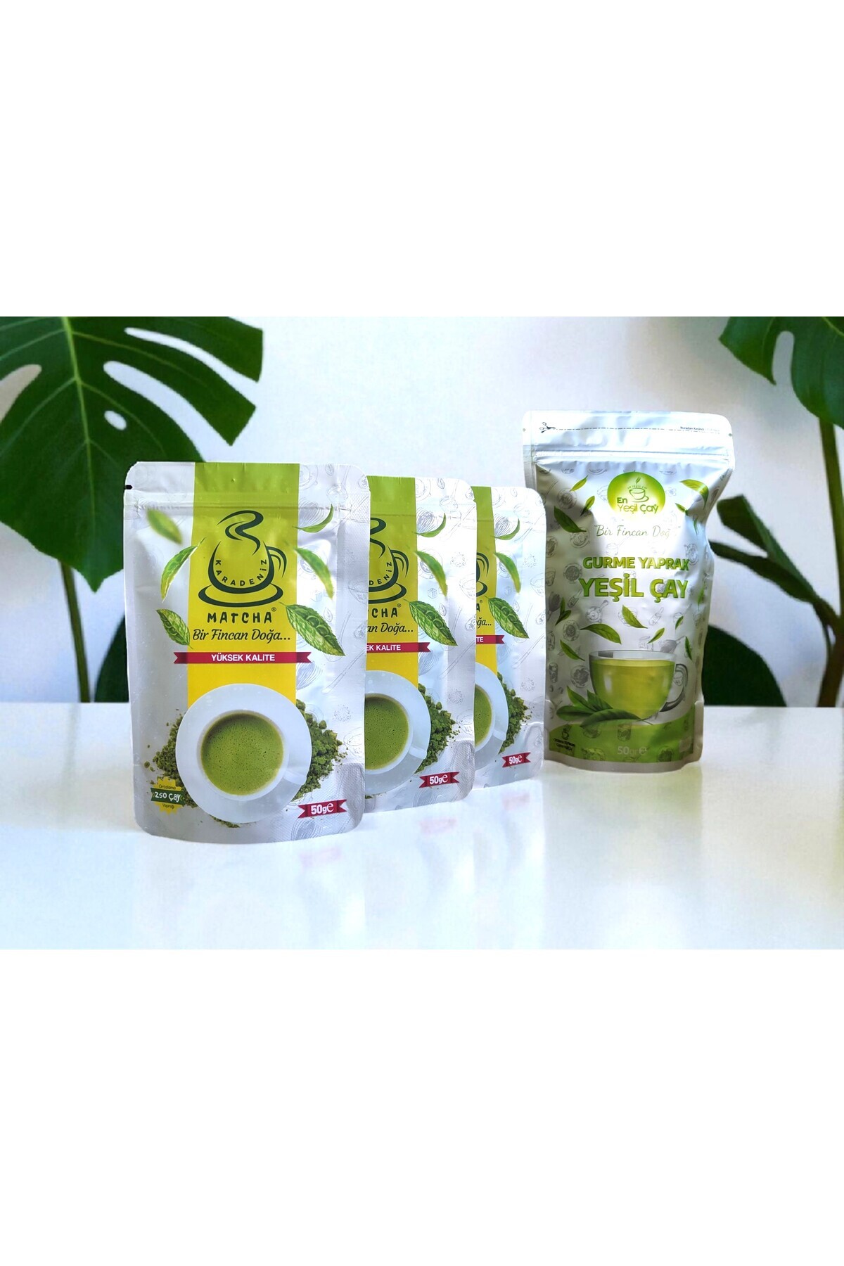 Karadeniz Matcha Saf Matcha 3x50 Gram ve 50 Gram Yaprak Yeşil Çay