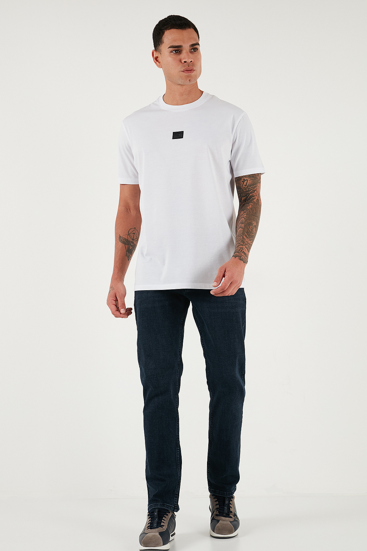 بوراتی شلوار جین مردانه کشی نخی راحت، کمر بلند، ساق راست، کد ۴۴۱۲C۲۷TEXAS