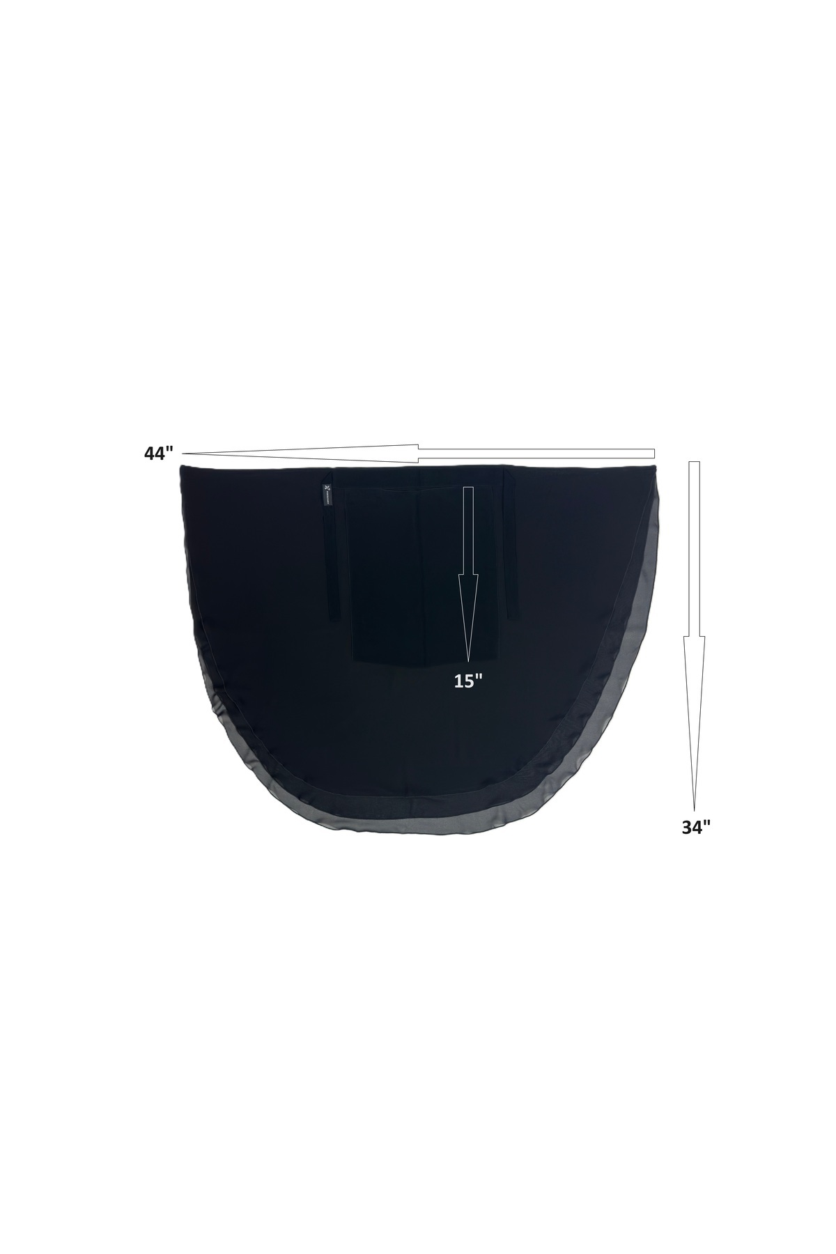 Perfectory-3 Layer Chiffon Niqab with Back Tying Cord Breathable Face Veil 5