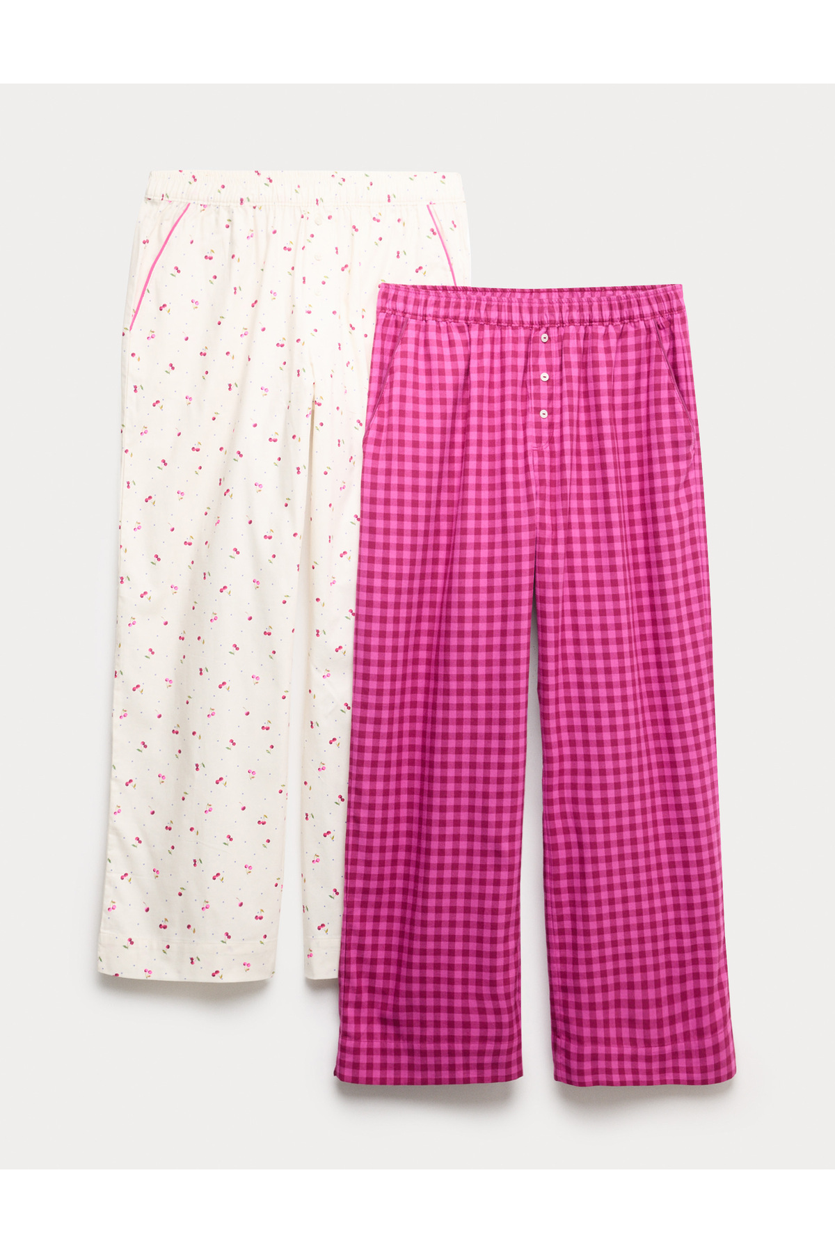 Marks & Spencer 2’li Paket Saf Pamuklu Baskılı Pijama Altları