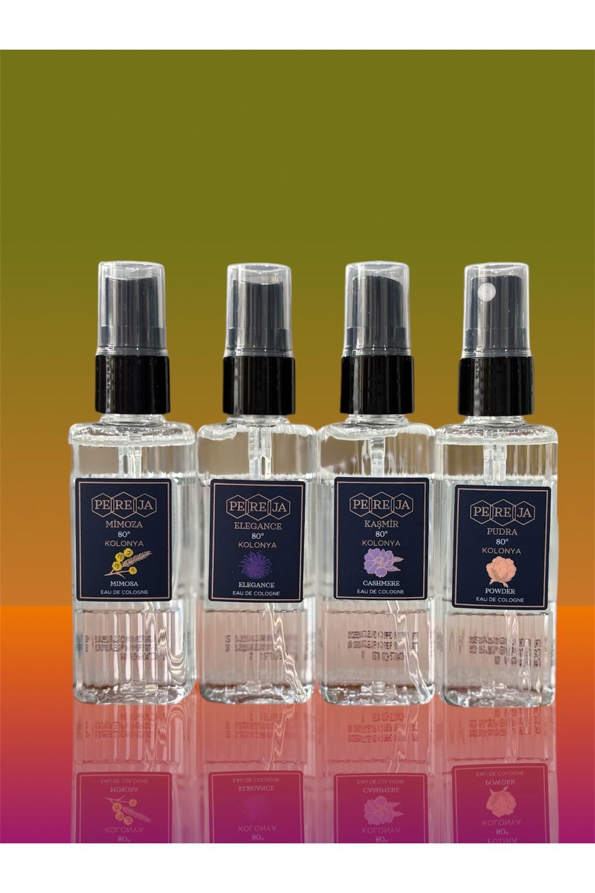 Pereja 4’lü Kolonya 50 ml Elegance-mimoza-pudra-kaşmir