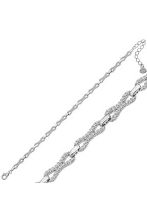 Genel Markalar 925 Ayar Gümüş Zirkon Taşlı Kadın Bileklik