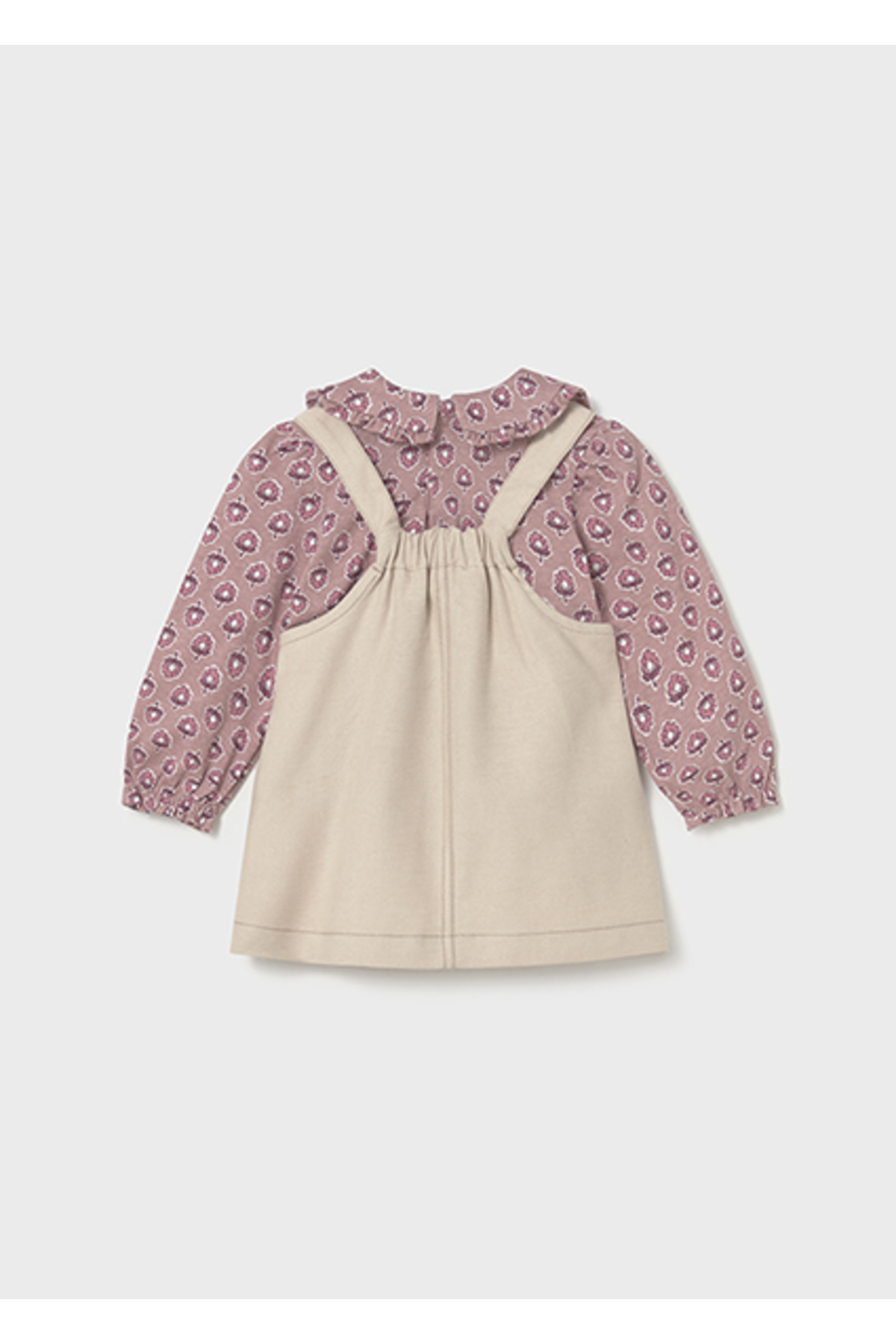 Mayoral Bej Kız Bebek Salopet Elbise ve Bluz Takım 2926 fotoğrafı 2 (önizleme)