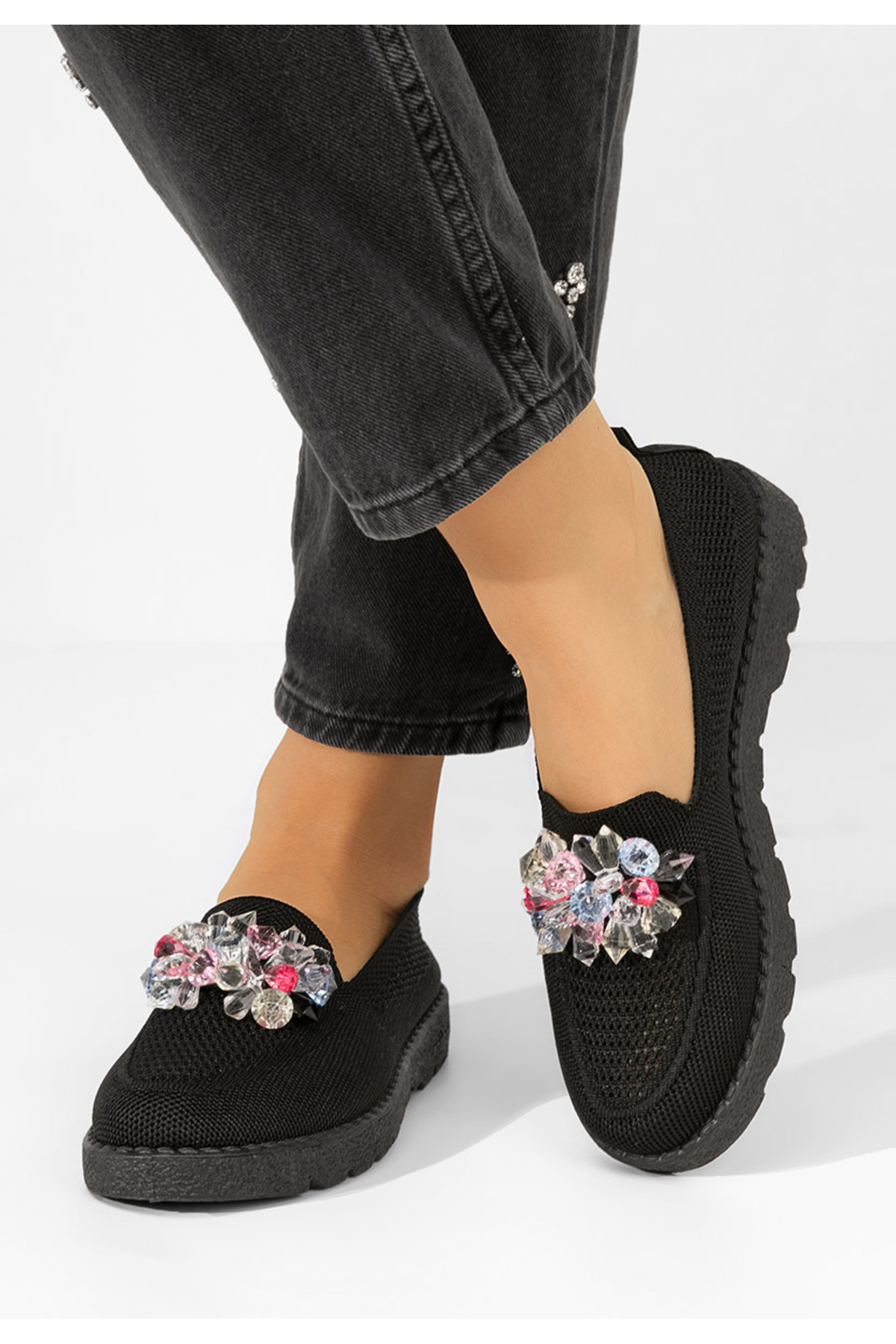 B T Shoes Černé dámské letní mokasíny Quara V2