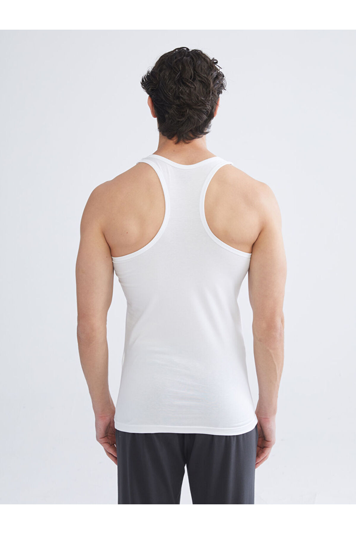 LC Waikiki-Create Your Style with Uzg Store |   U-Neck Combed Cotton Men's Undershirt 2-Pack 7