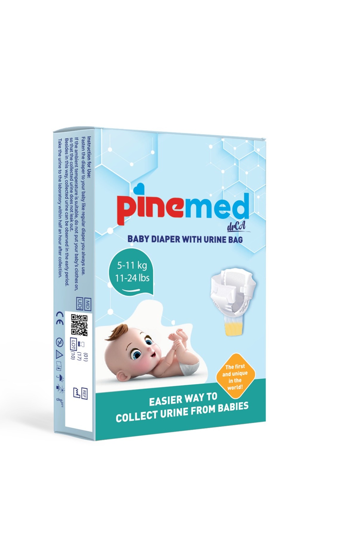 PİNEMED Bebekler İçin Tıbbi Amaçlı İdrar Toplama Bezi(5-11 KG) 2 Adet fotoğrafı 6 (önizleme)