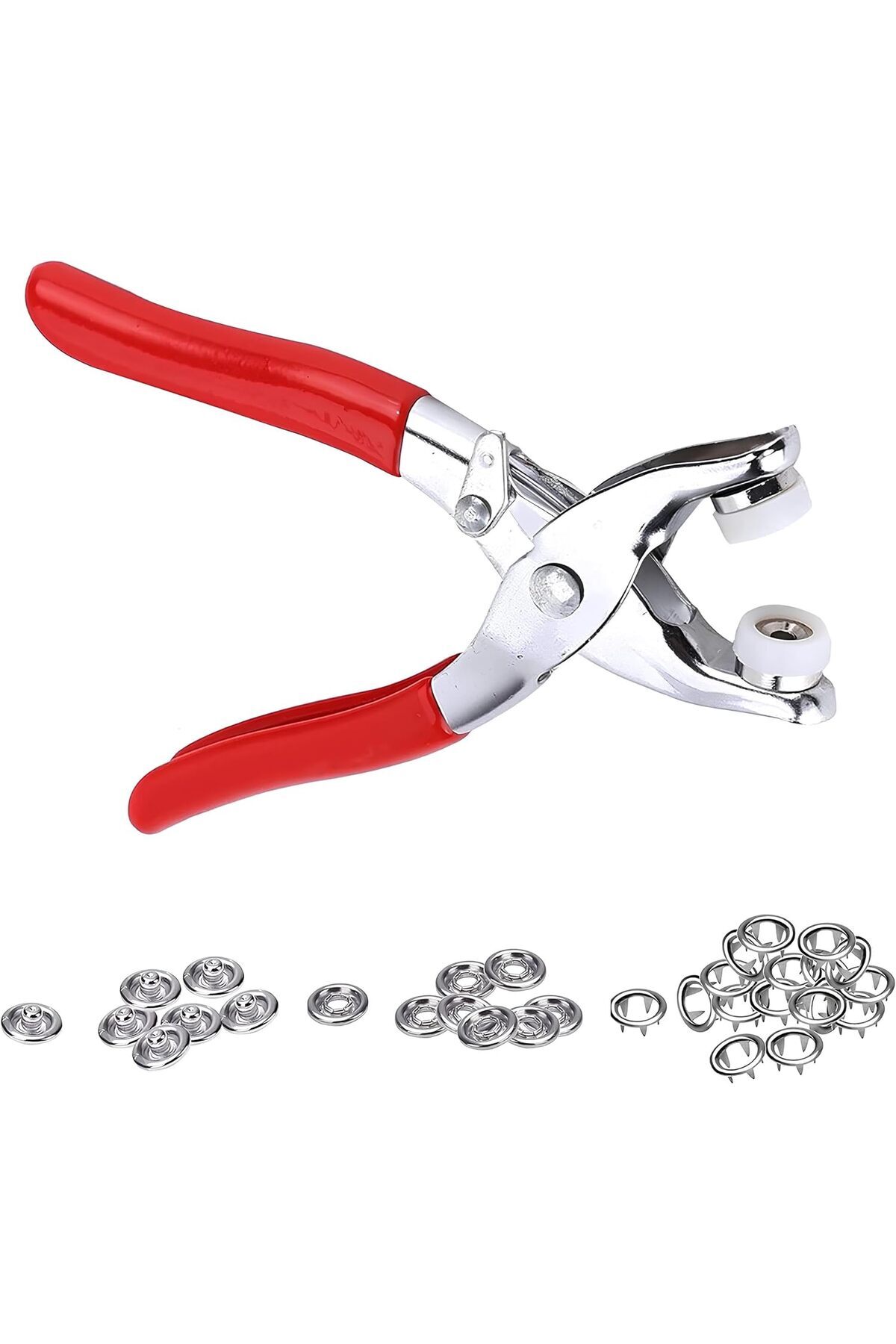 STOREMAX jevnna 9,5 mm Metal Çıtçıt Düğme ve Pense Seti – 25'li Dayanıklı Perçin Çıtçıt Takım