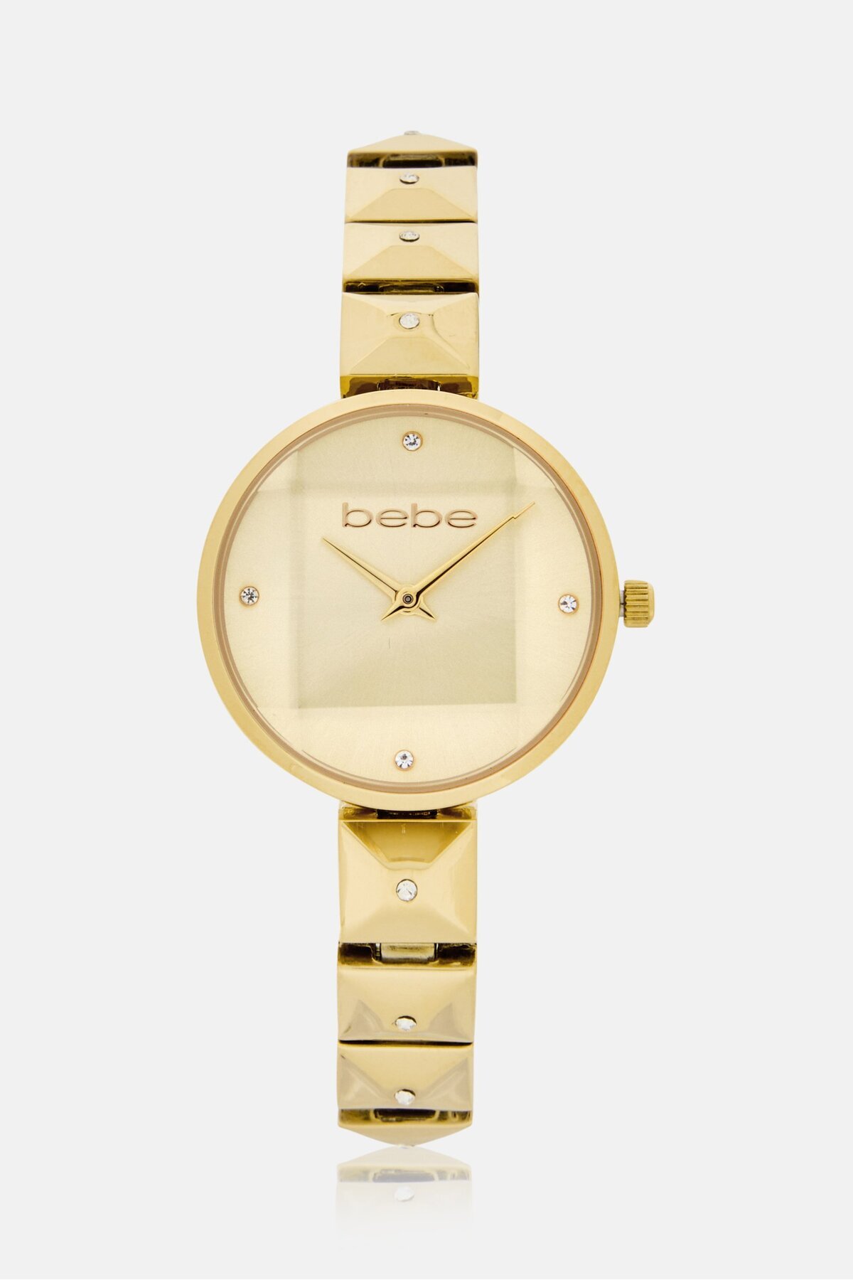 Bebe women watch BEBE Rose Gold Tone Crystal Accent Stainless Steel Link  main image 4