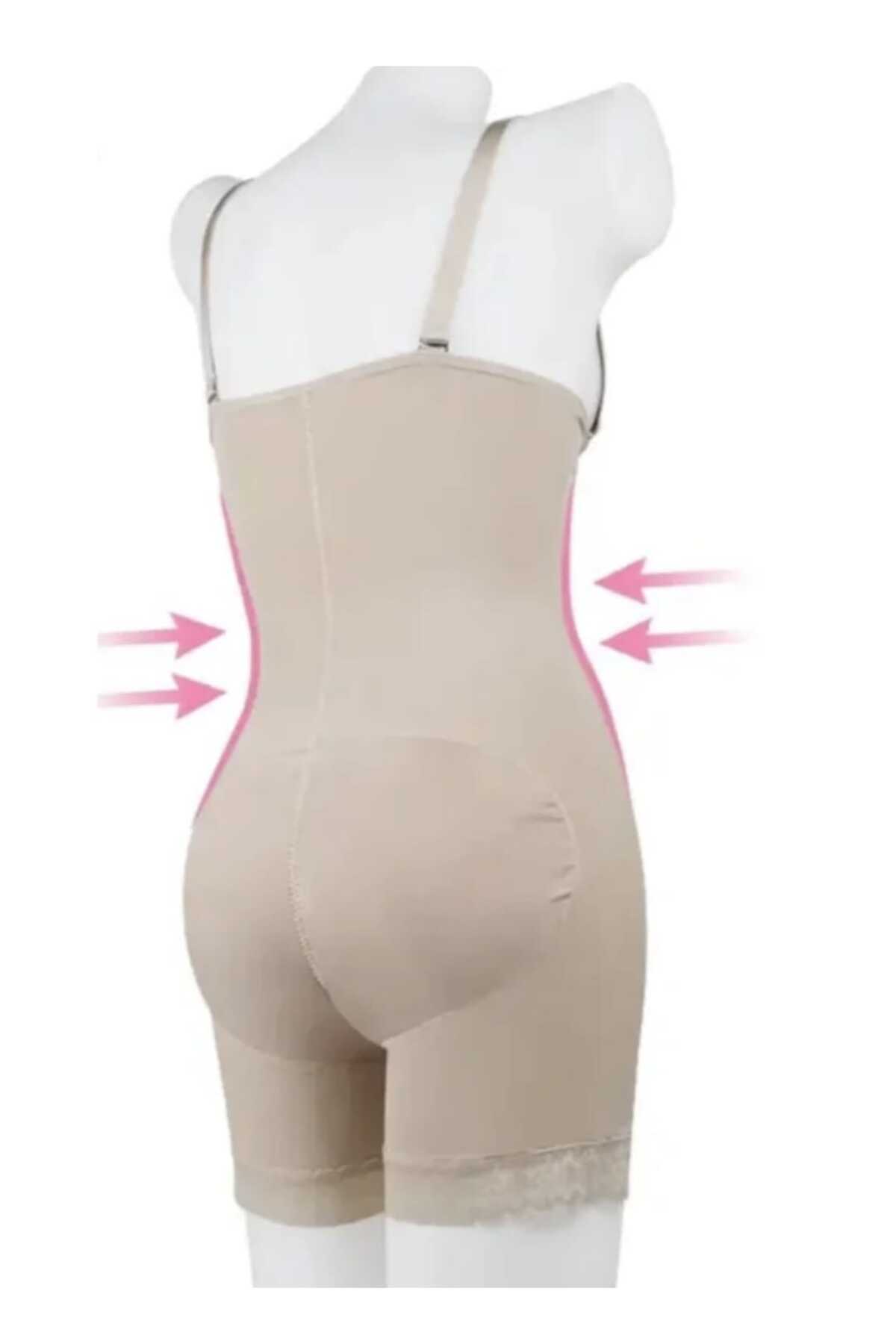 Fstyle-Body sculpting compression garment with 3 front clips for control and compression after childbirth and other occasions 4