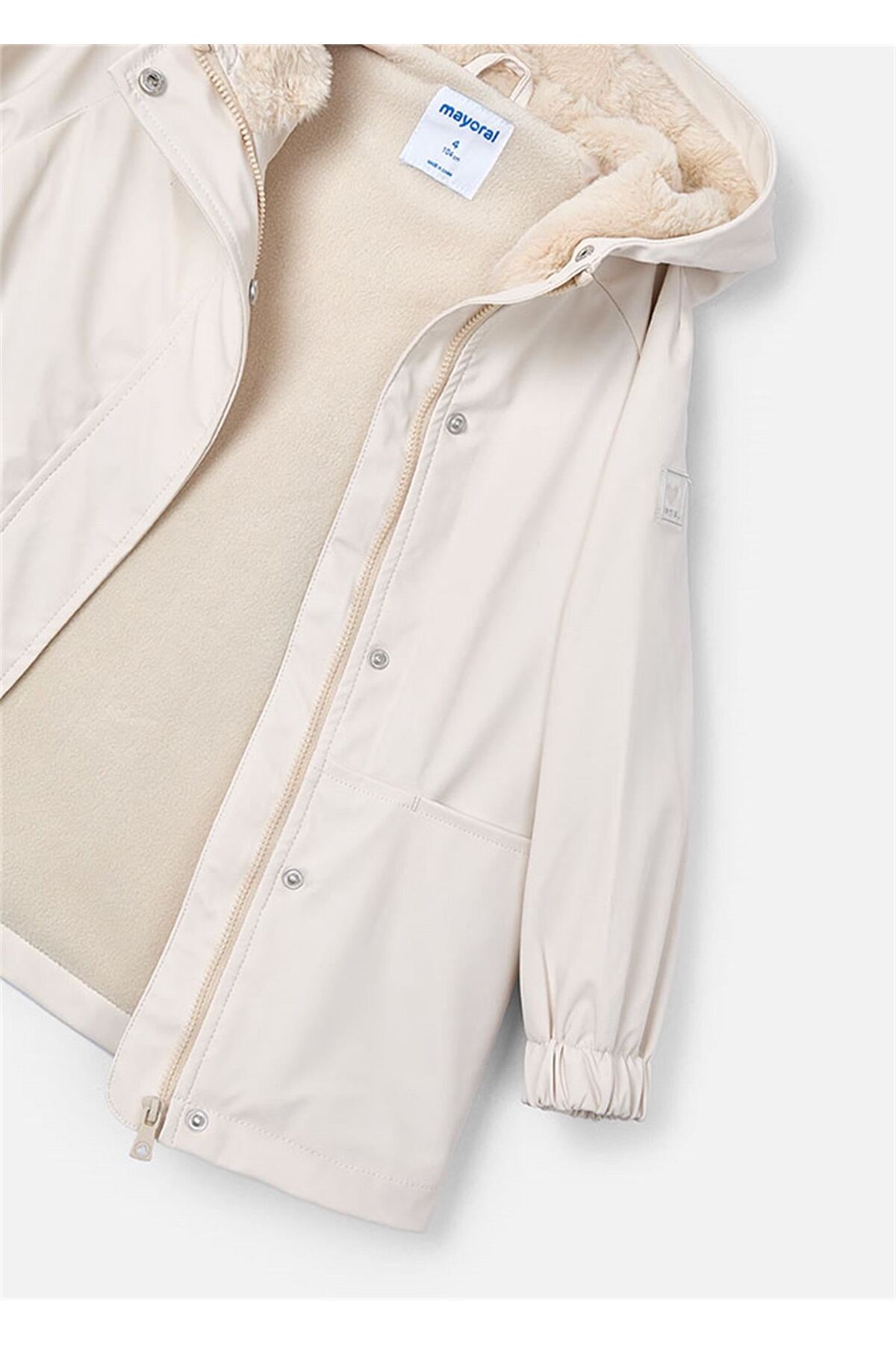 Mayoral Kız Çocuk Yumuşak Kaban Krem 4450 fotoğrafı 3 (önizleme)