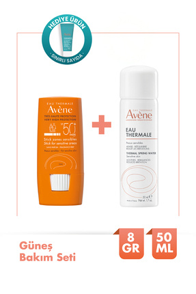 Avene SPF 50+ Stick Güneş Kremi 8gr + Termal Su 50ml Rahatlatıcı Set