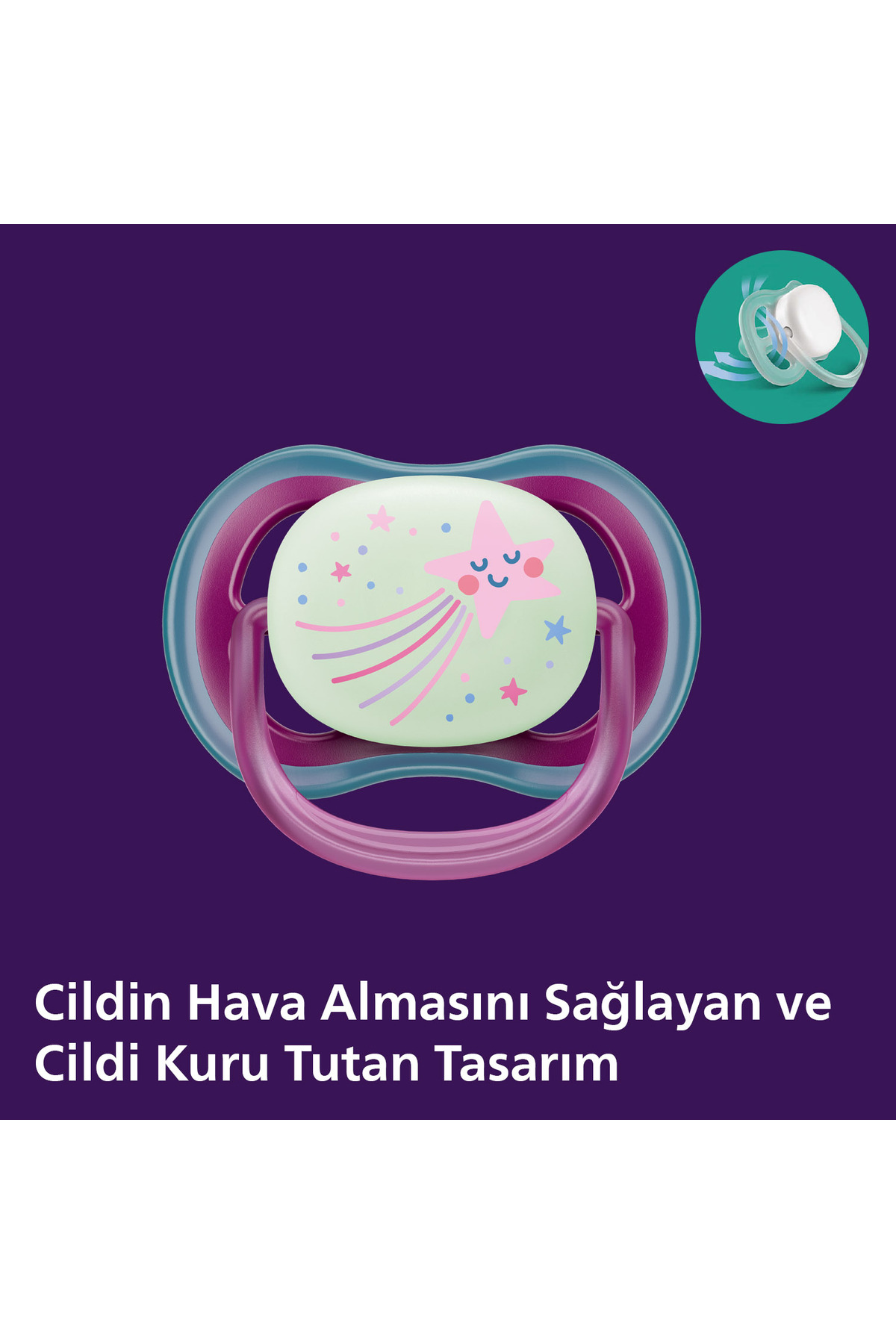 Philips Avent Ultra Air Gece Emziği 6-18 Ay 2'li Kız Scf376/14