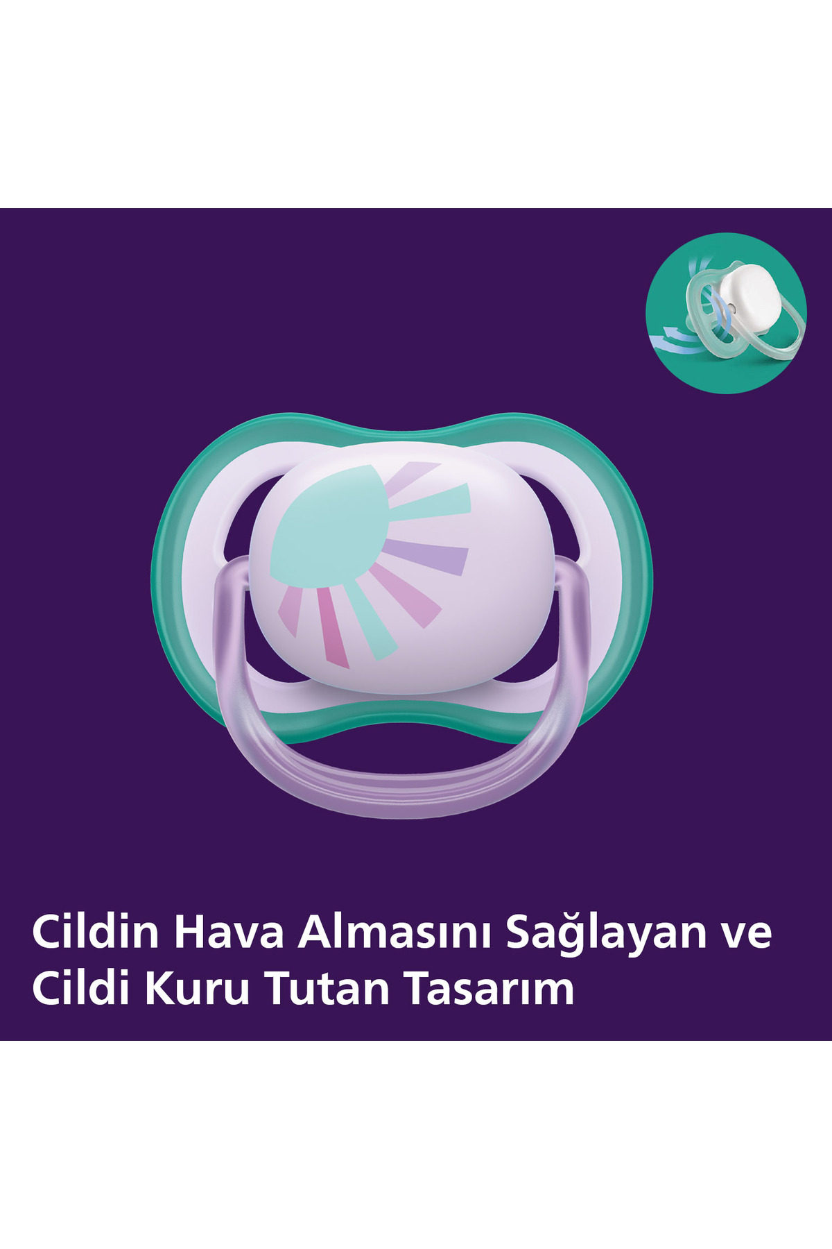 Philips Avent Ultra Air Emzik 0-6 Ay,  2'li Paket, Kız, SCF085/59 fotoğrafı 3 (önizleme)