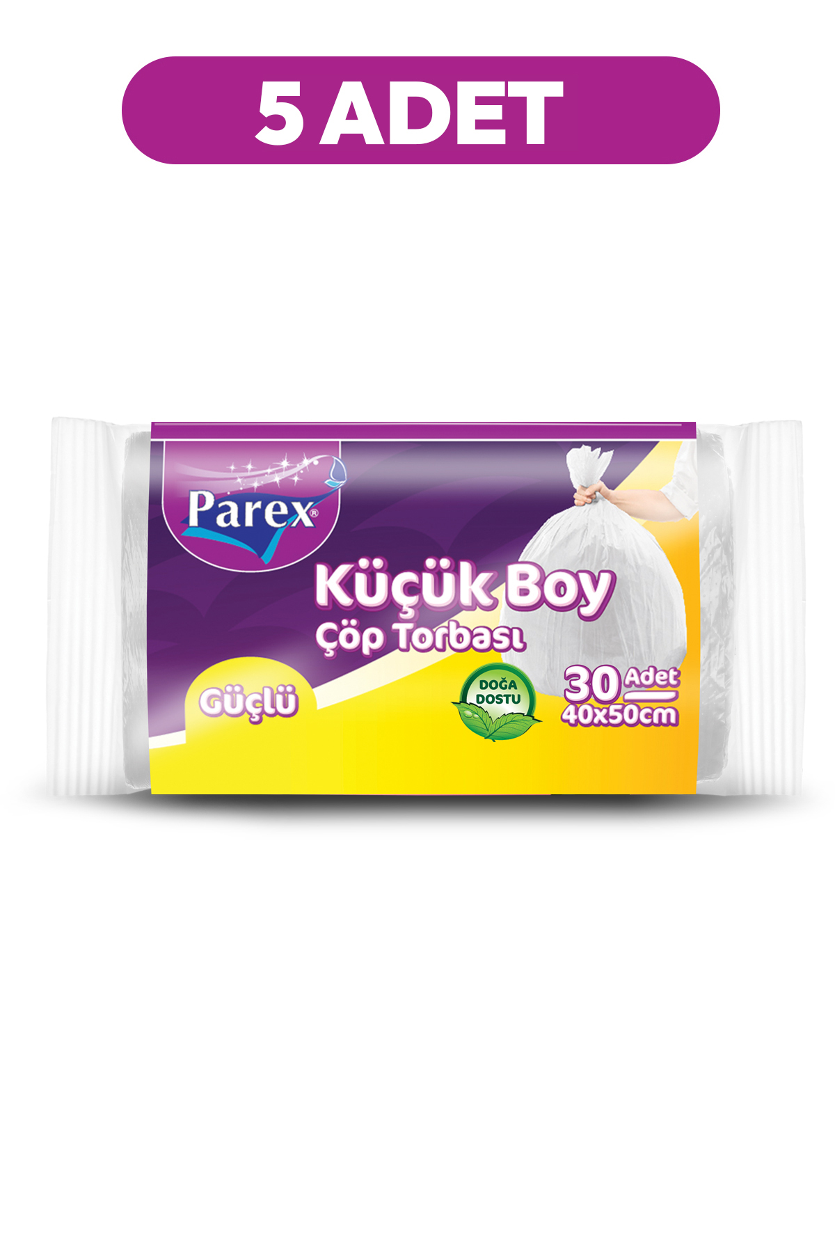 Parex Güçlü Çöp Torbası Mini Boy 5 Adet