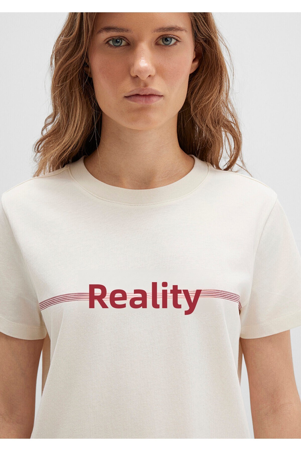 Mavi-Realite Printed Ecru T-Shirt Regular Fit / Regular Cut 1613348-70072 5