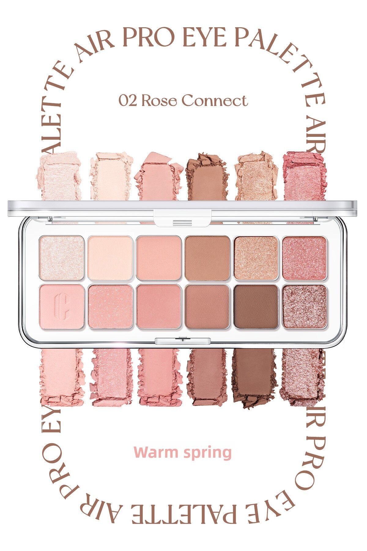 CLIO-Clio Pro Eye Palette Air - لوحة ظلال عيون ذات ملمس خفيف وألوان كثيفة (02 Rose Connect) 2
