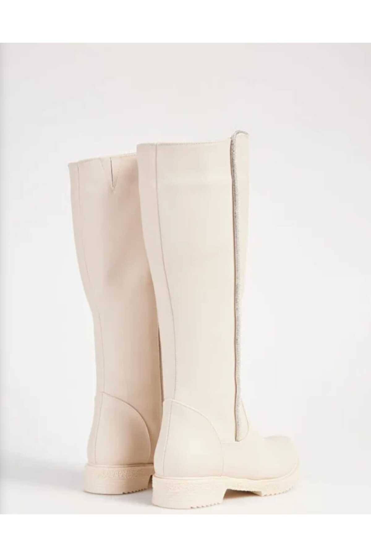 AYDOĞDU by ünal  BEJ BOYDAN TAŞLI KADIN ÇİZME 1965000 - Görsel 3