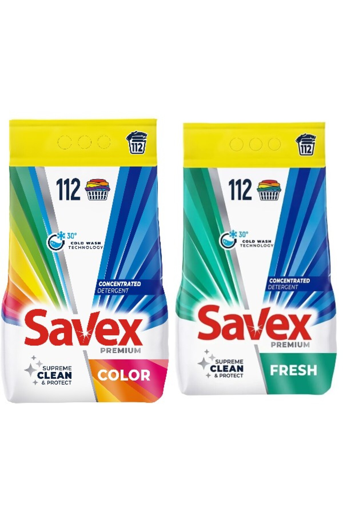 SAVEX Premium Color & Fresh automatic Powder Detergent, 9 kg, 112 ...