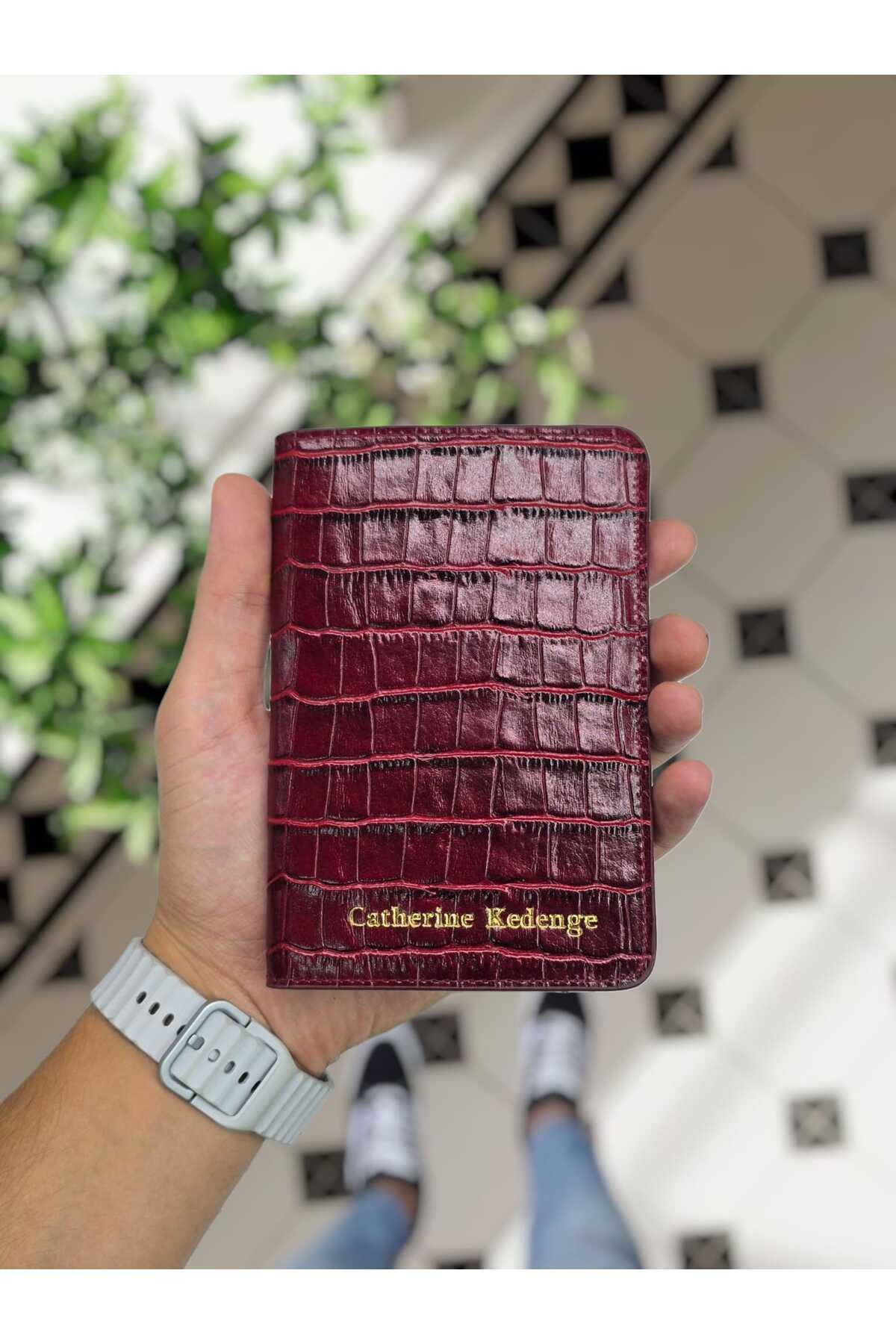 911 GENUINE LEATHER NAME PRIVATE PASAPORTLUK REAL LEATHER PASSPORT CASE Leather Bag Personalized