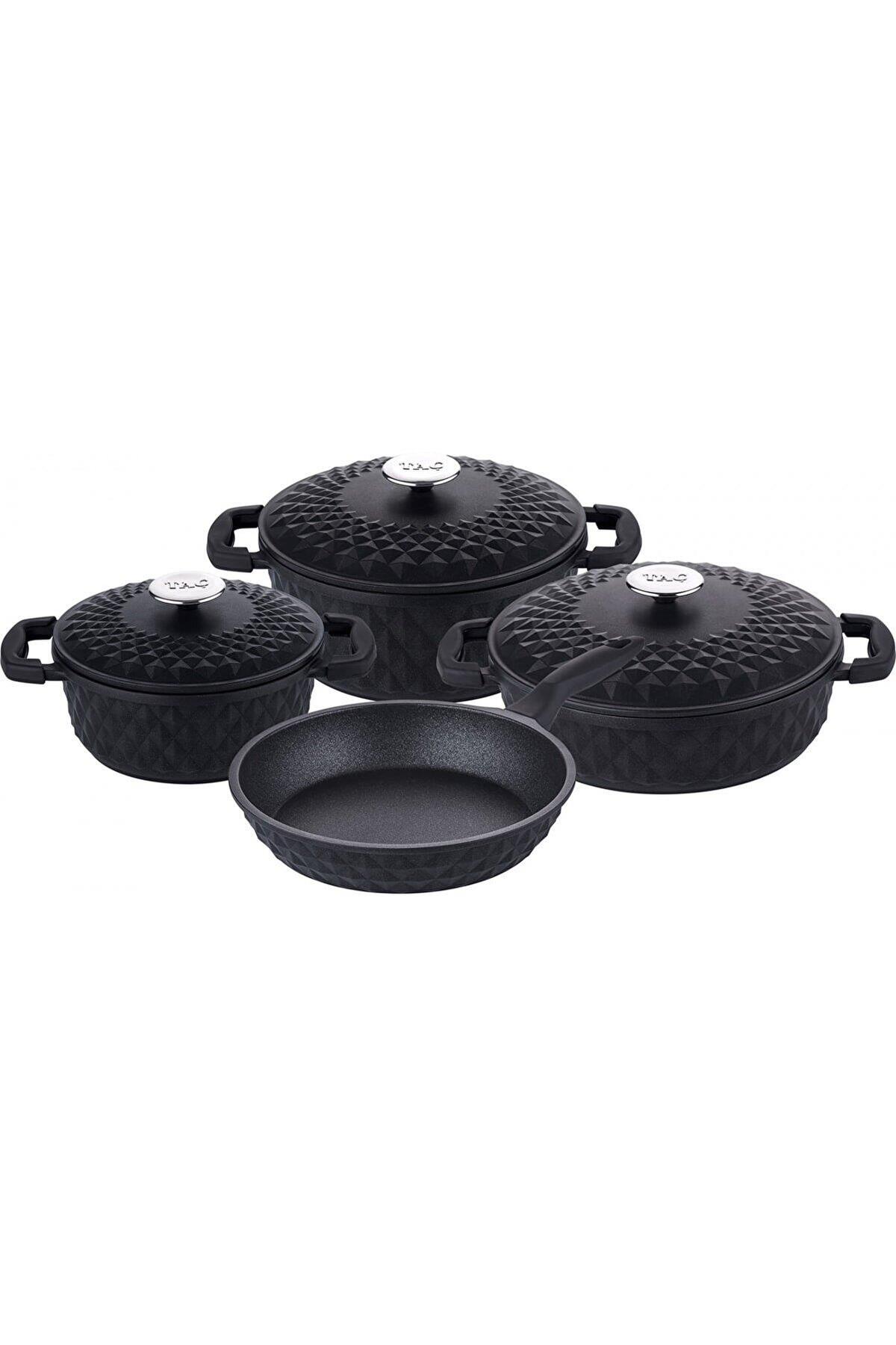Taç Carabella Cast 7-Piece Cookware Set Black TAC-3730
