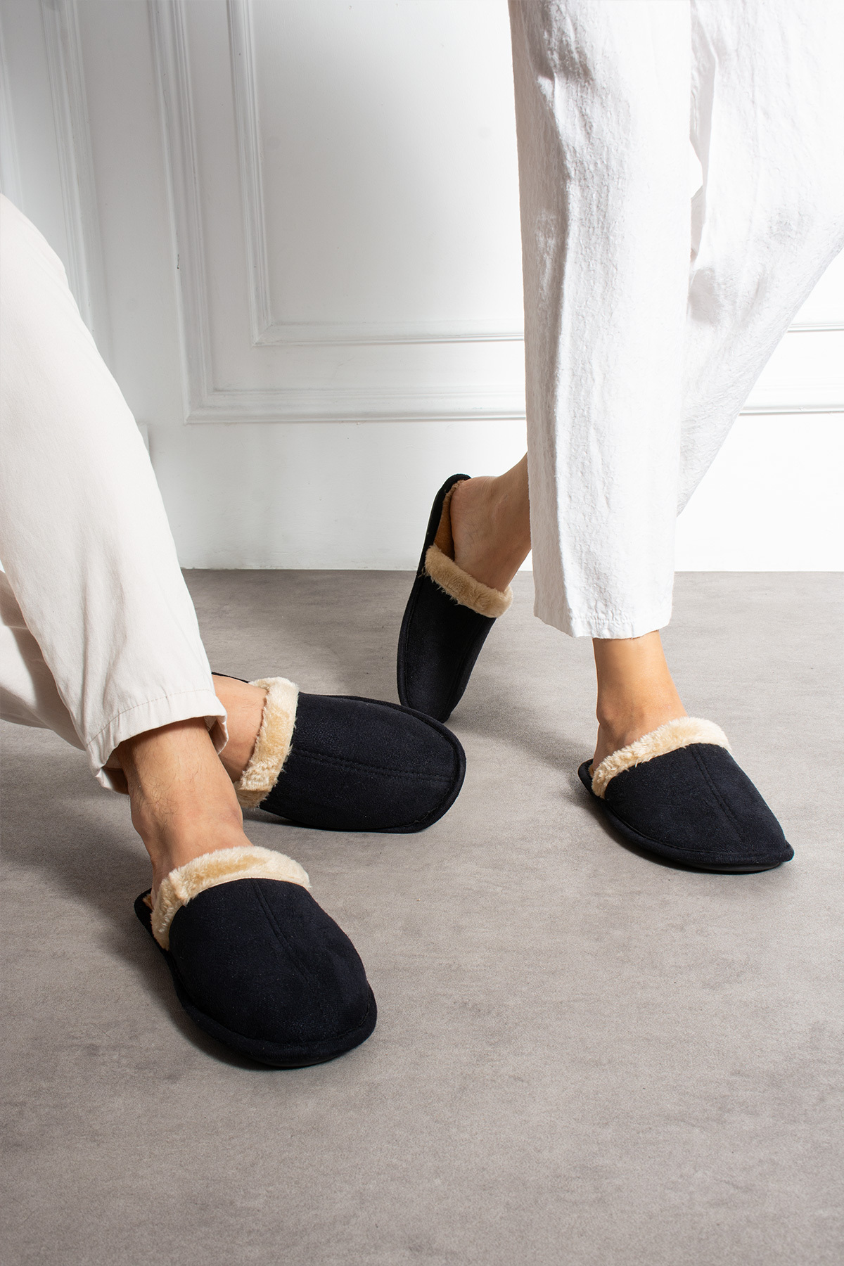 BYRAMSE  Unisex Önü Kapalı Terlik Yumuşak Hafif Taban Kışlık Ev Terliği (DAR KALIP) - Görsel 5