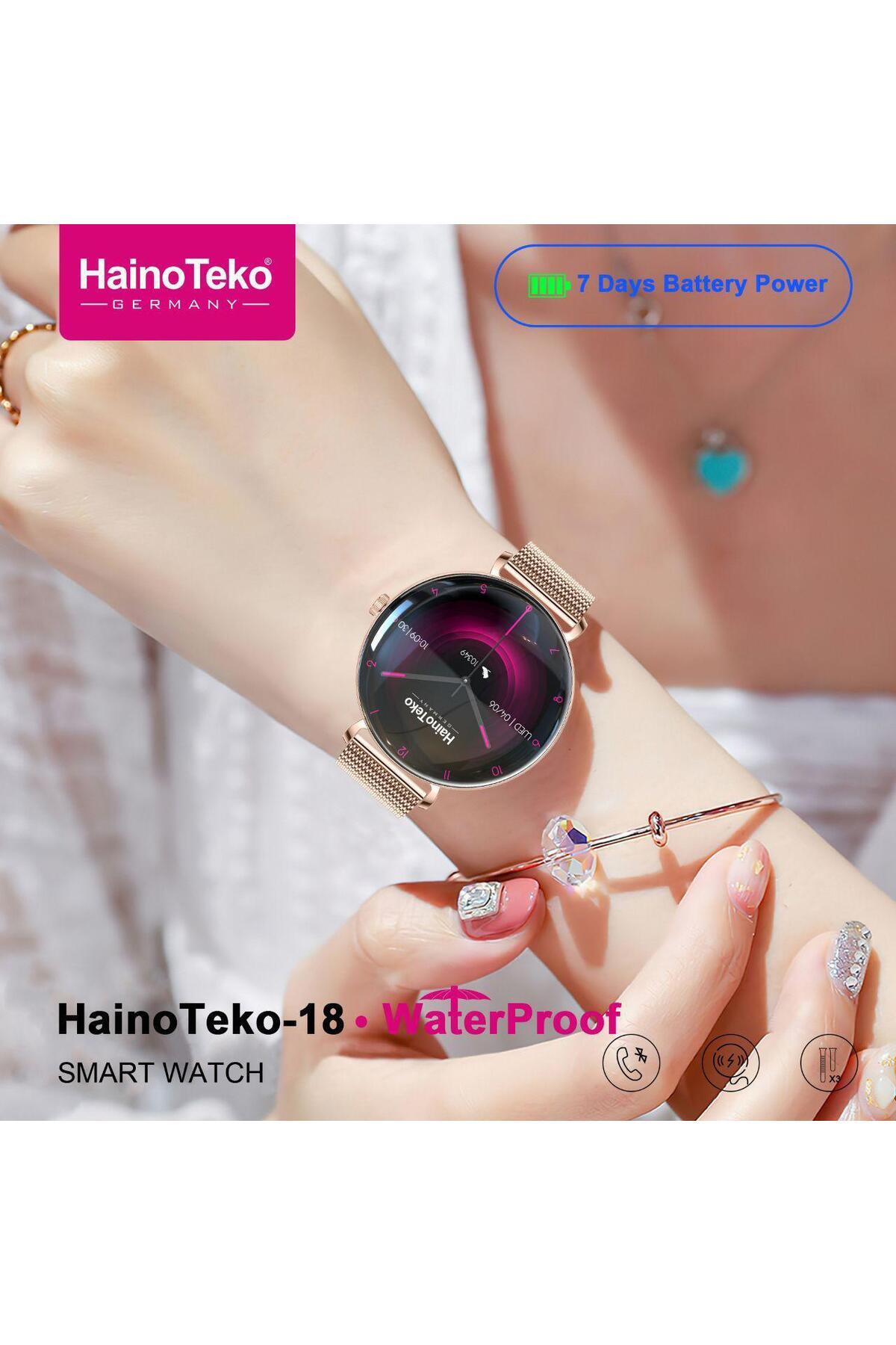 HAINOTEKO-HainoTeko-18 Smart Watch with AMOLED Display, Waterproof, with 3 Straps, Health Monitoring 1